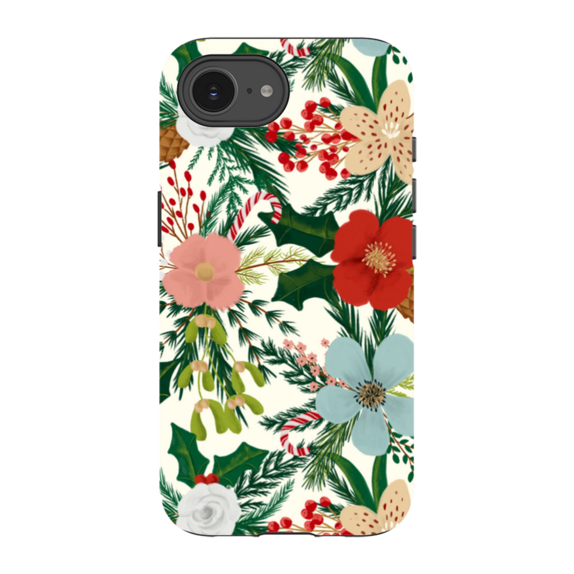 iPhone Tough Case - Christmas Florals By Abby Jacobs
