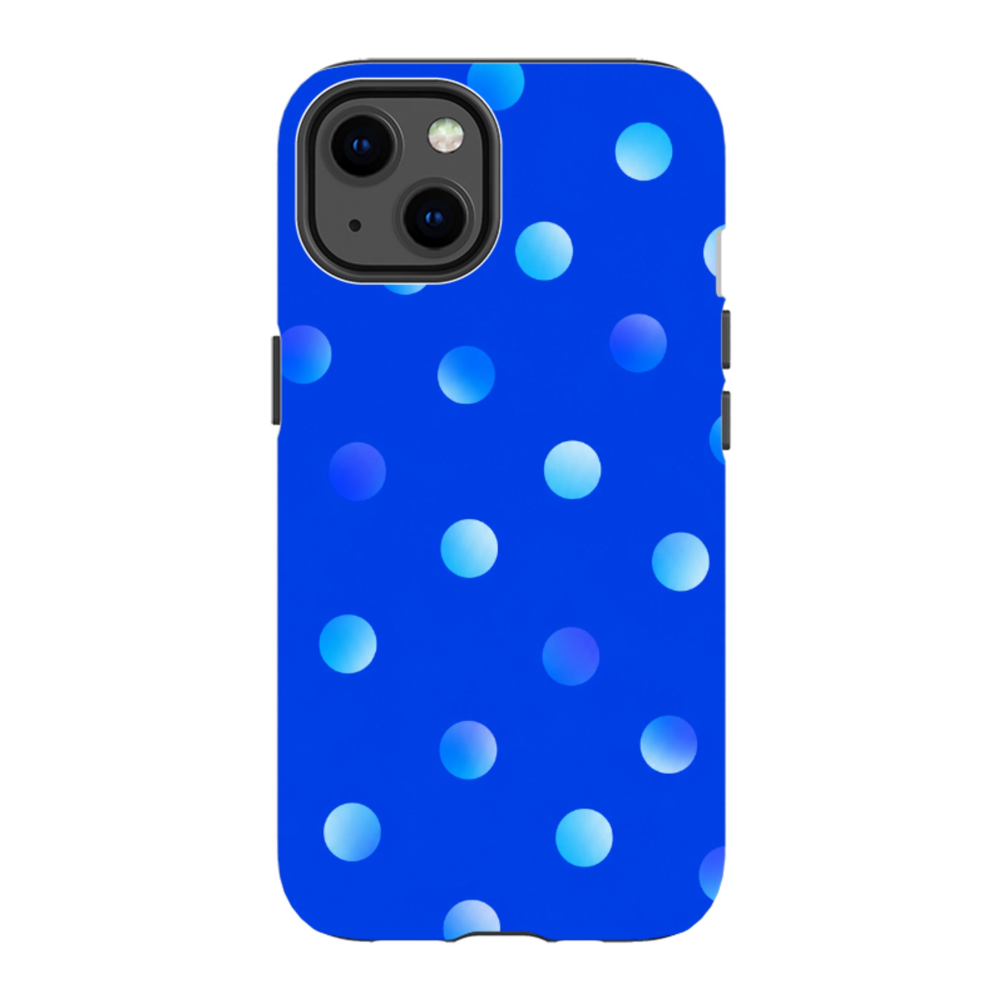 iPhone Tough Case - Blue Polka Dot