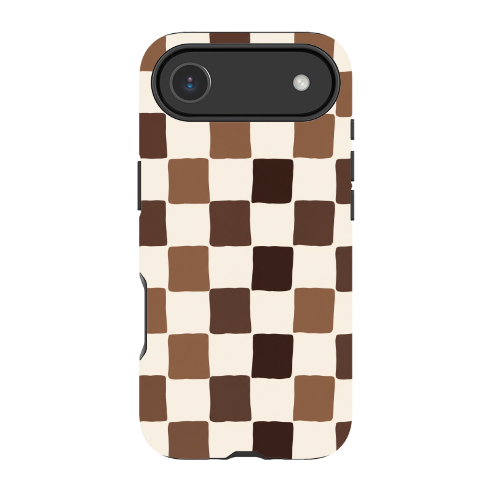 iPhone MagSafe Tough Case - Brown Checkerboard