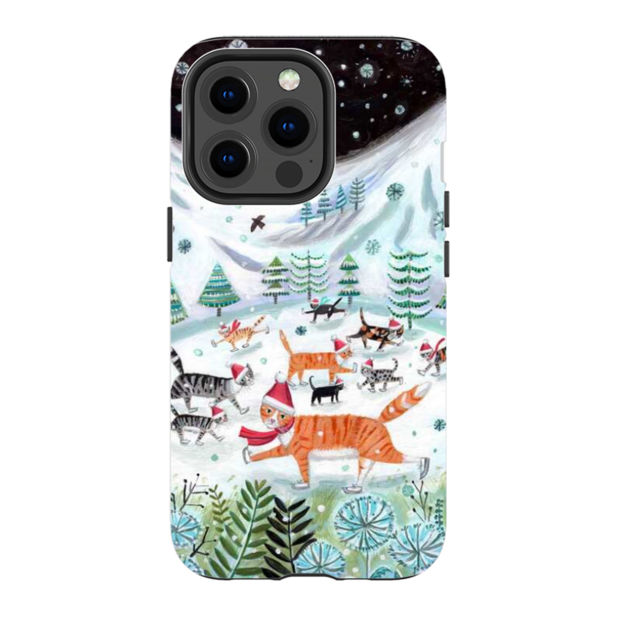 iPhone Tough Case - Cats On Ice By Mary Stubberfield