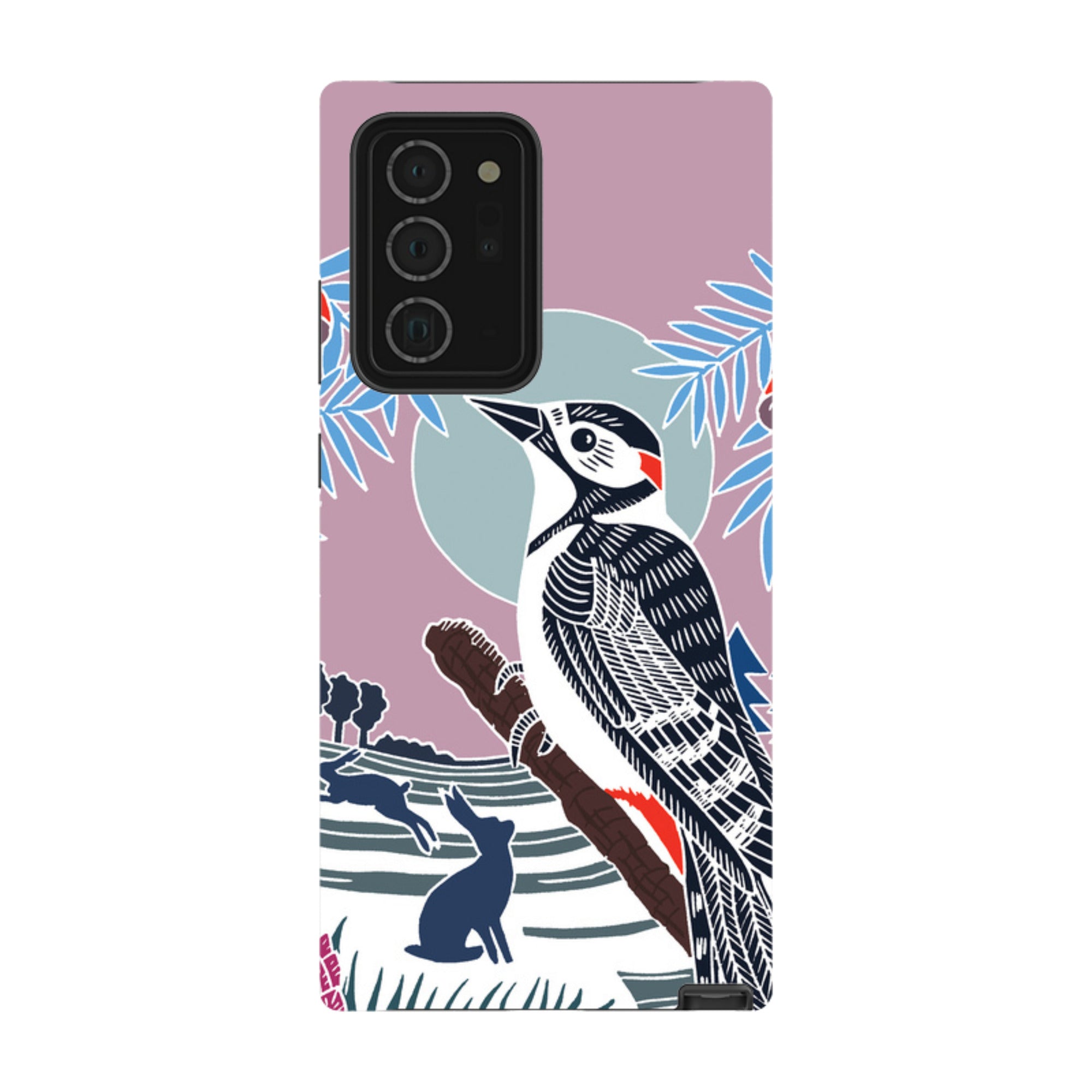 Samsung Tough Case - Woodpecker Pale By Kate Heiss