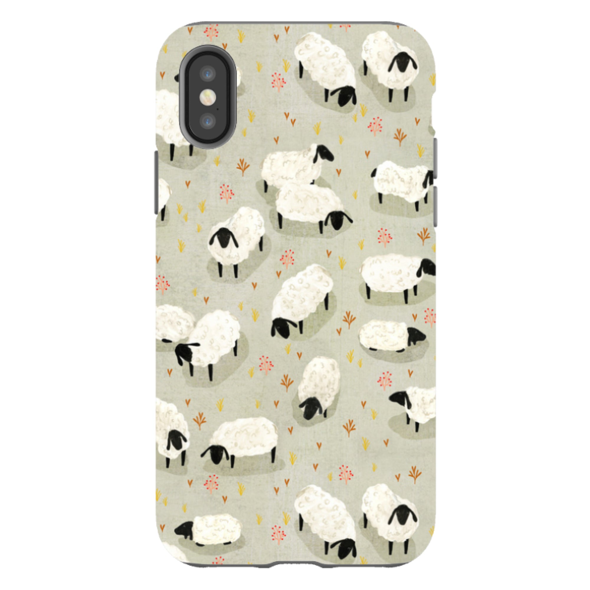 iPhone Tough Case - Sheep Grey By Katherine Quinn