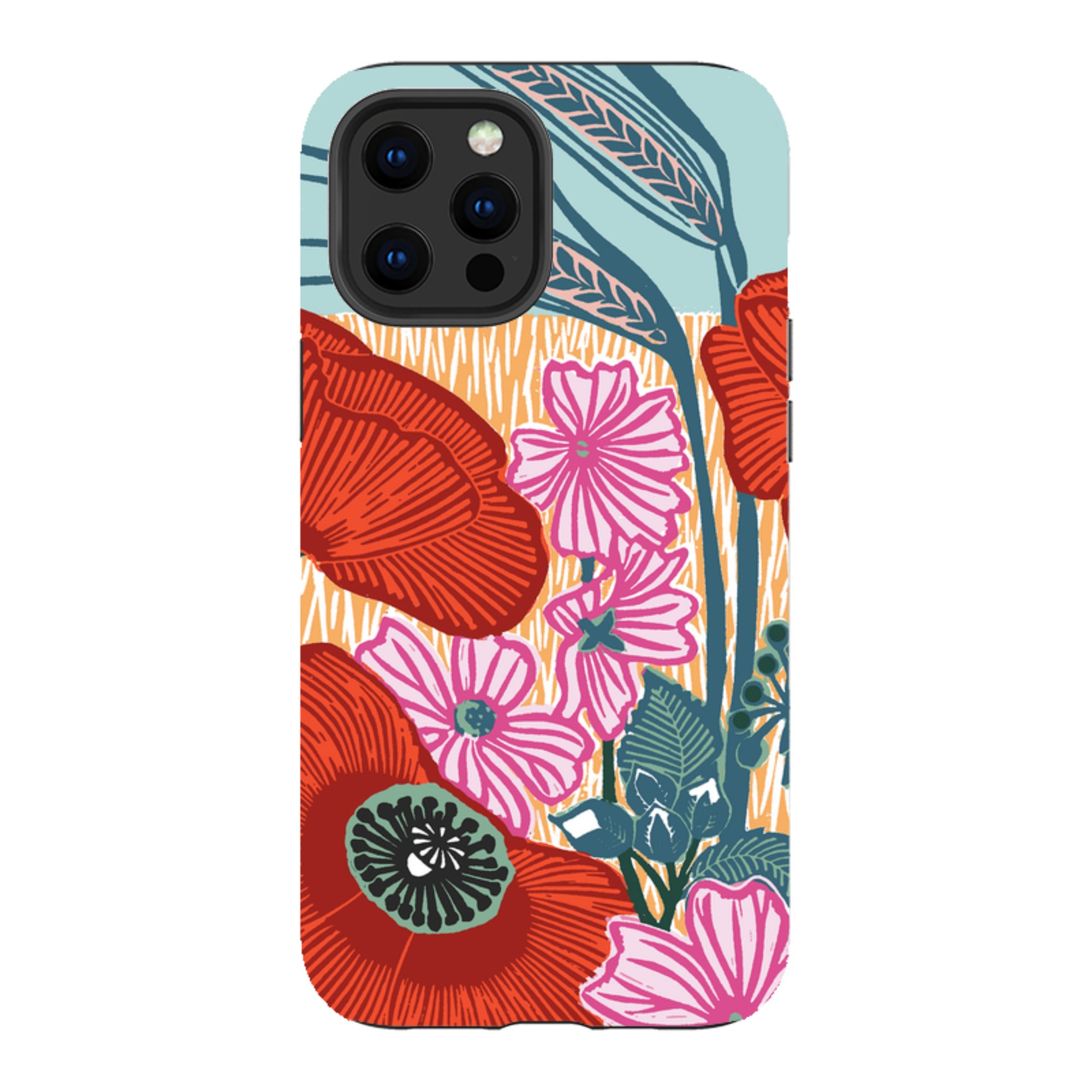 iPhone Tough Case - Wild Poppies By Kate Heiss