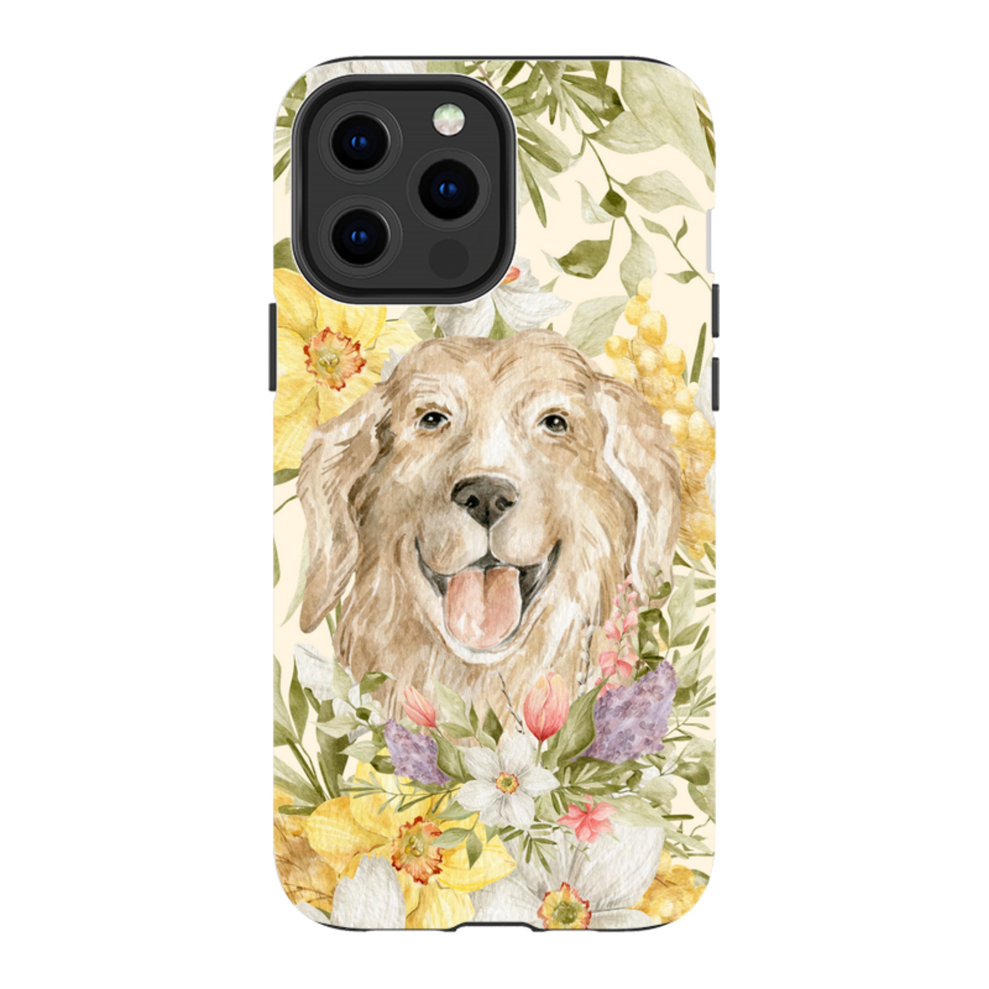 iPhone Tough Case - Floral Dog