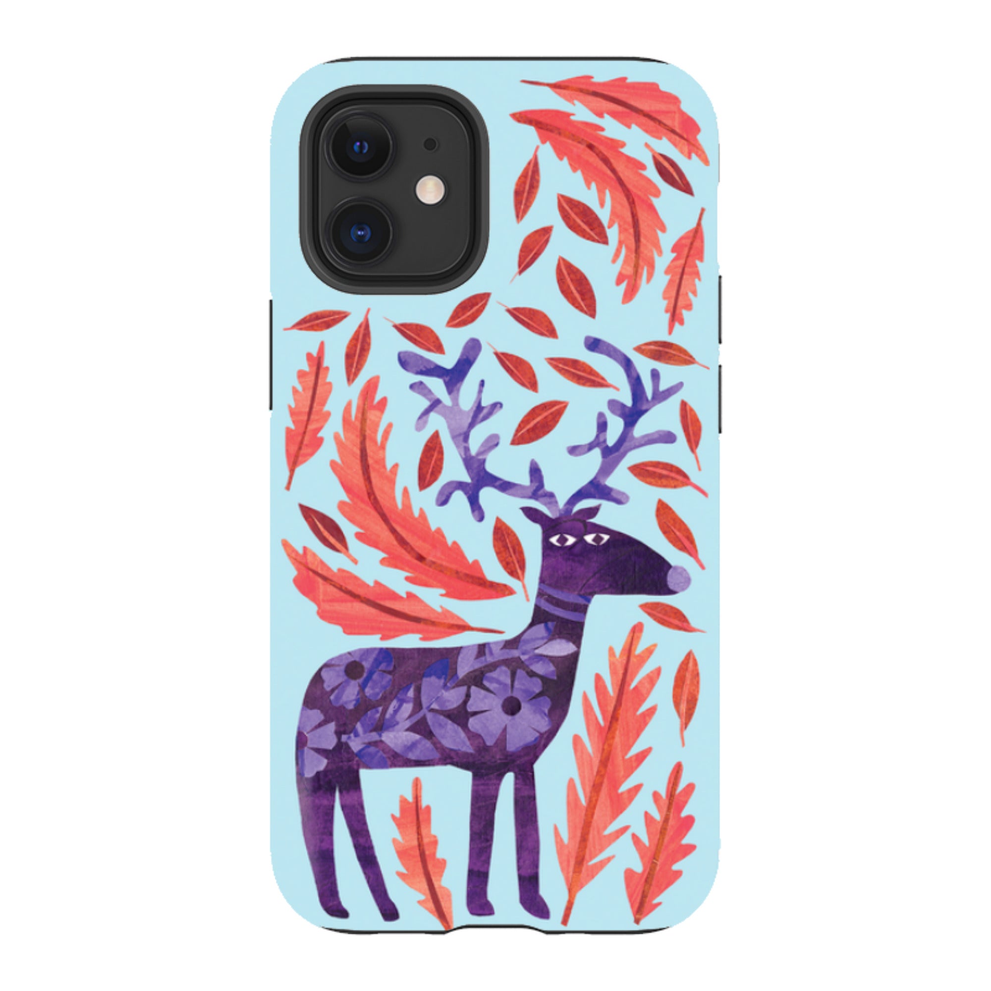 iPhone Tough Case - Purple Reindeer By Tracey English