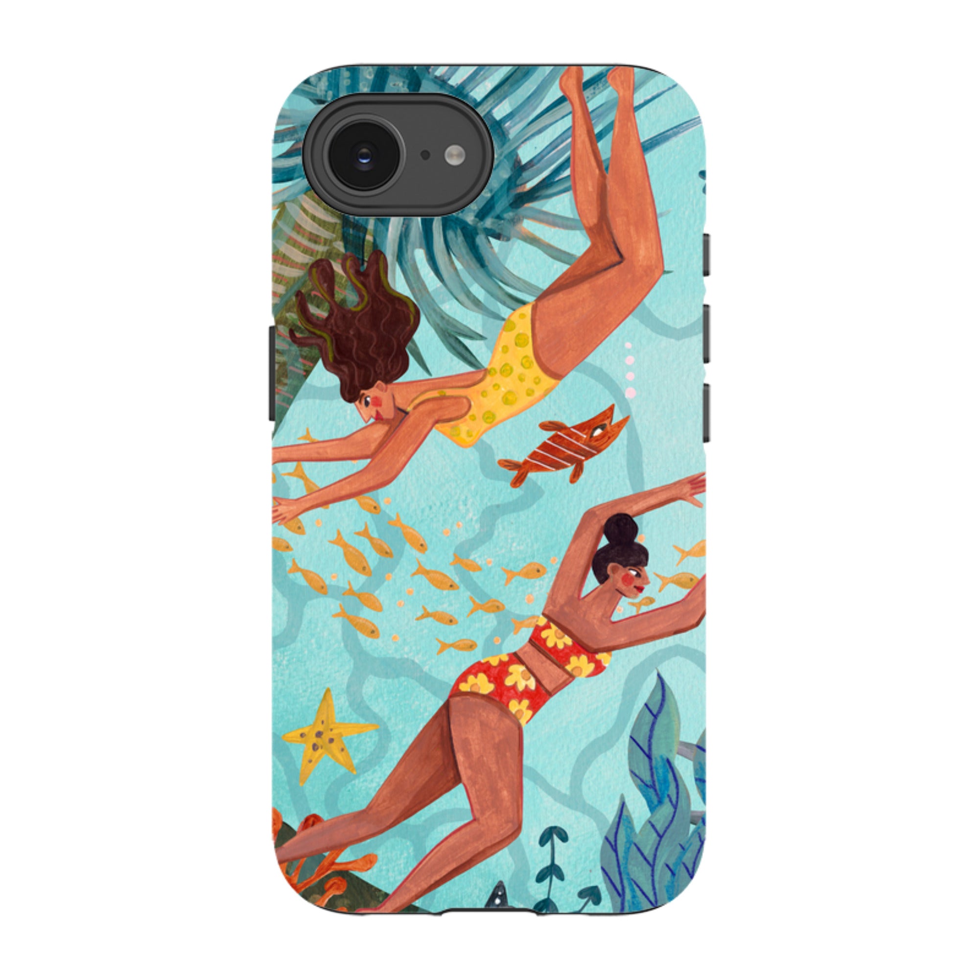iPhone Tough Case - Swimming By Caroline Bonne Muller