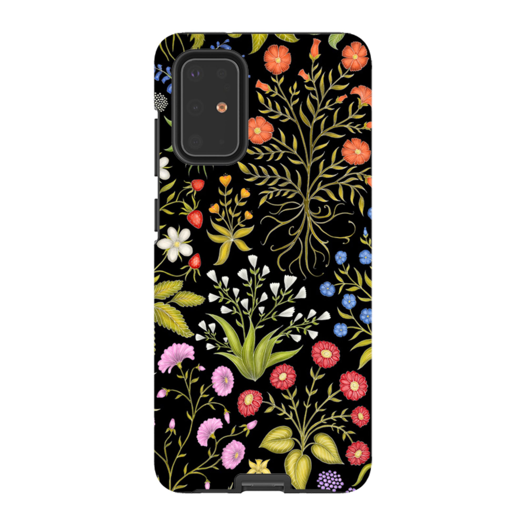 Samsung Tough Case - Fleurs Black By Catherine Rowe