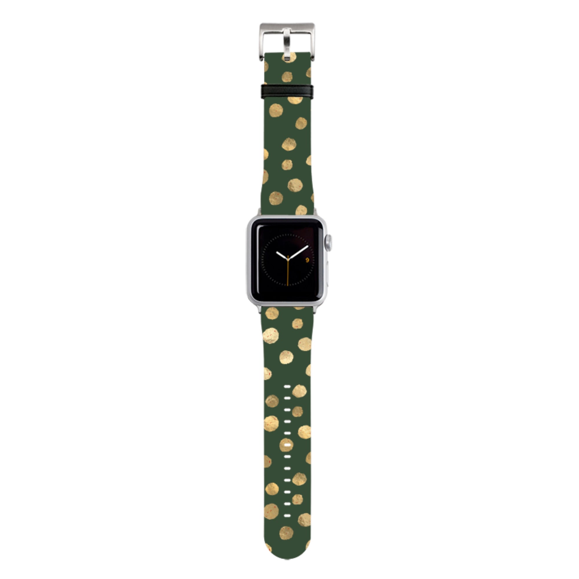 Green and Gold Dots Apple Watch Strap