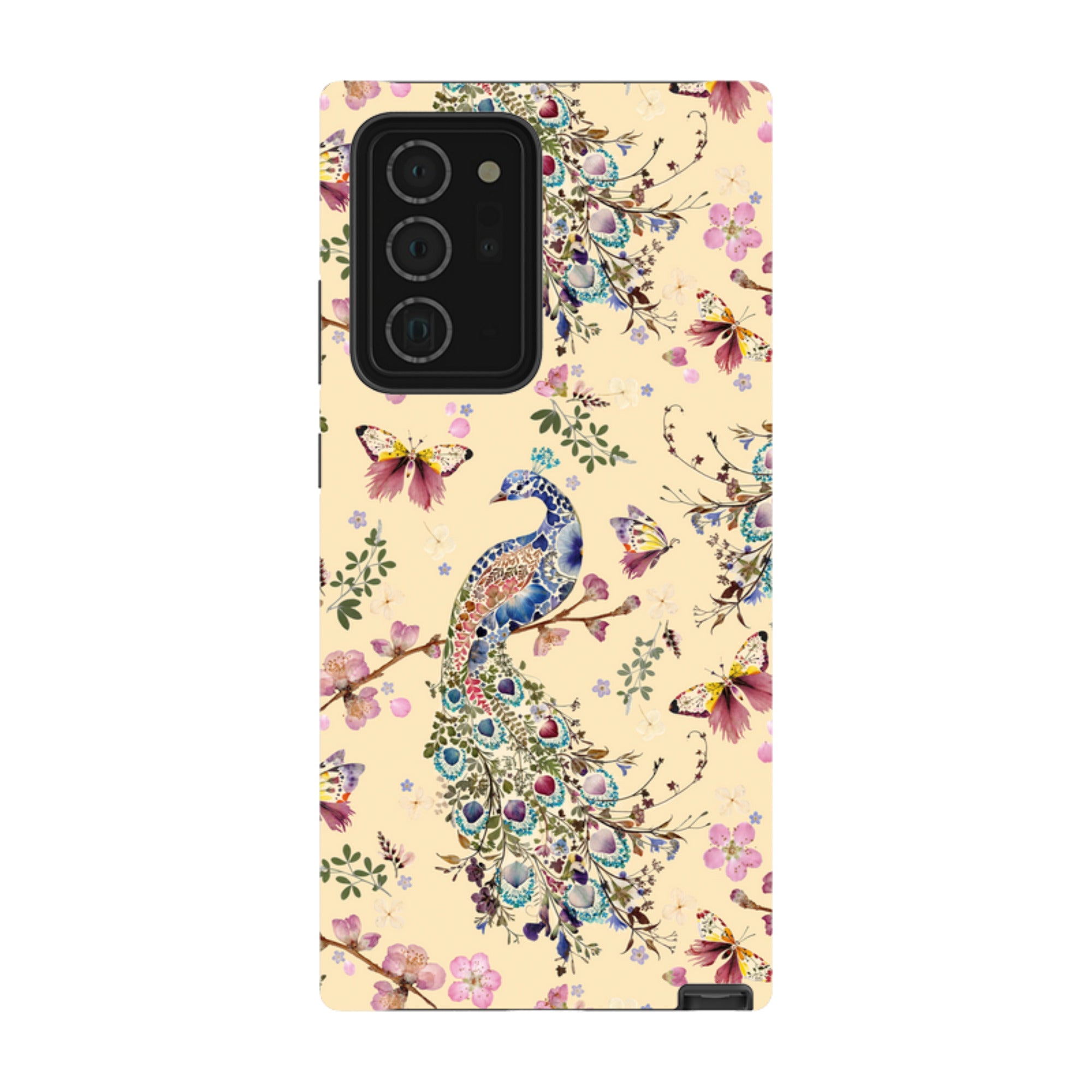 Samsung Tough Case - Peacock and Cherry Blossoms Lilly By Helen Ahpornsiri