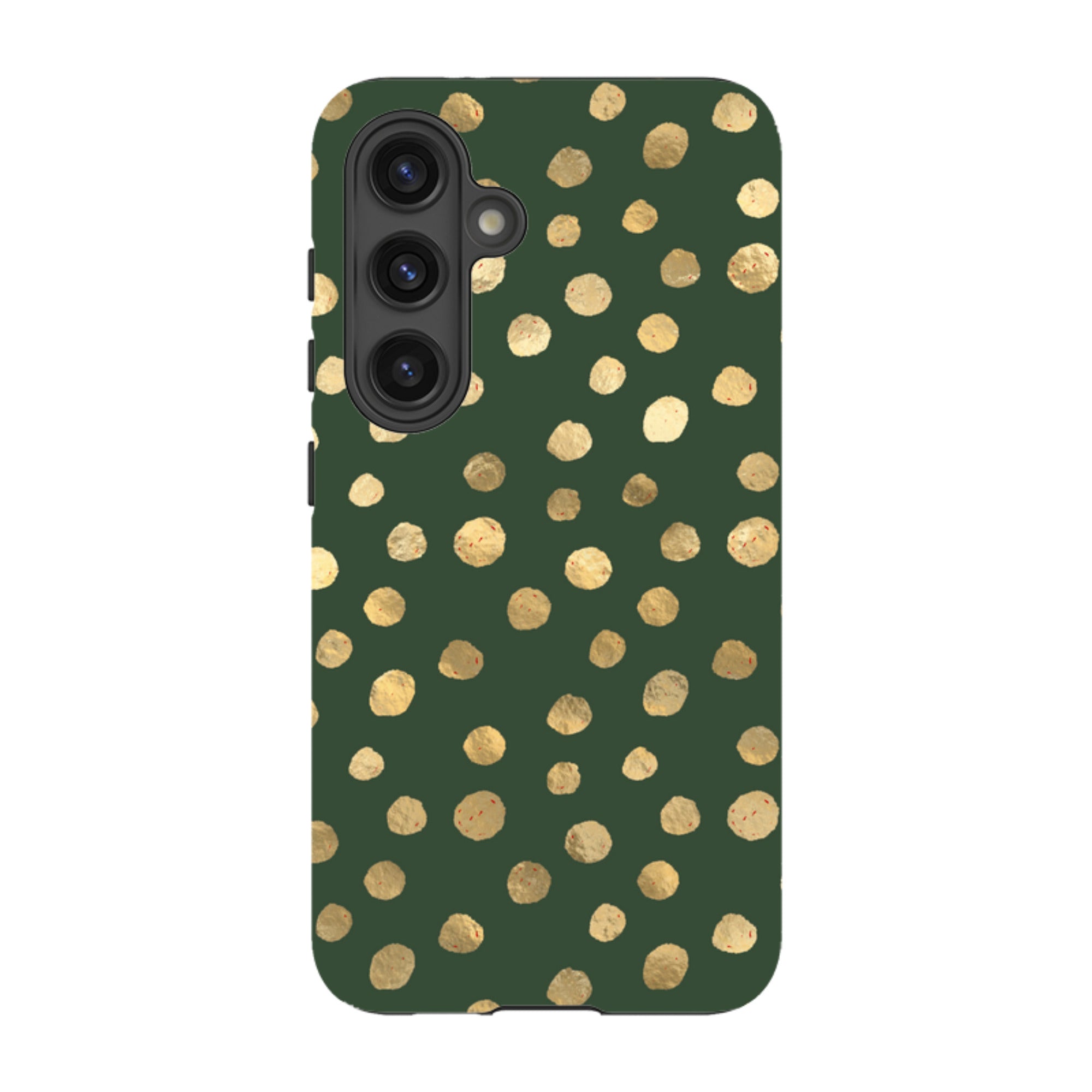 Samsung Tough Case - Green and Gold Dots