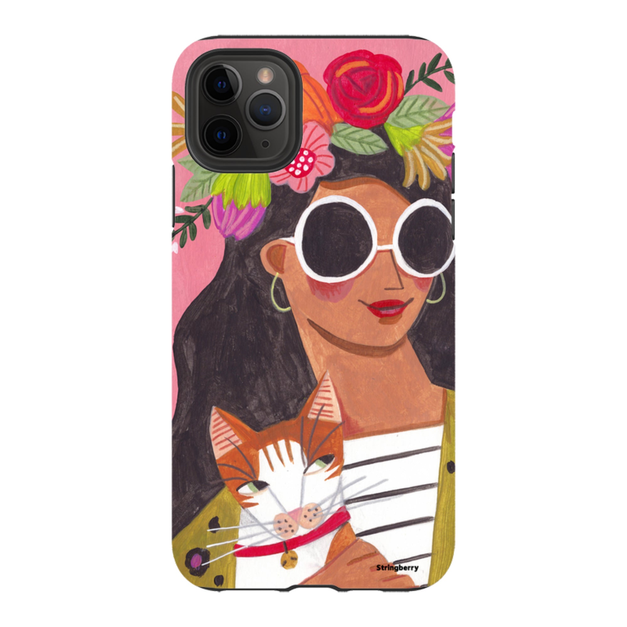 iPhone Tough Case - Woman & Cat By Caroline Bonne Muller