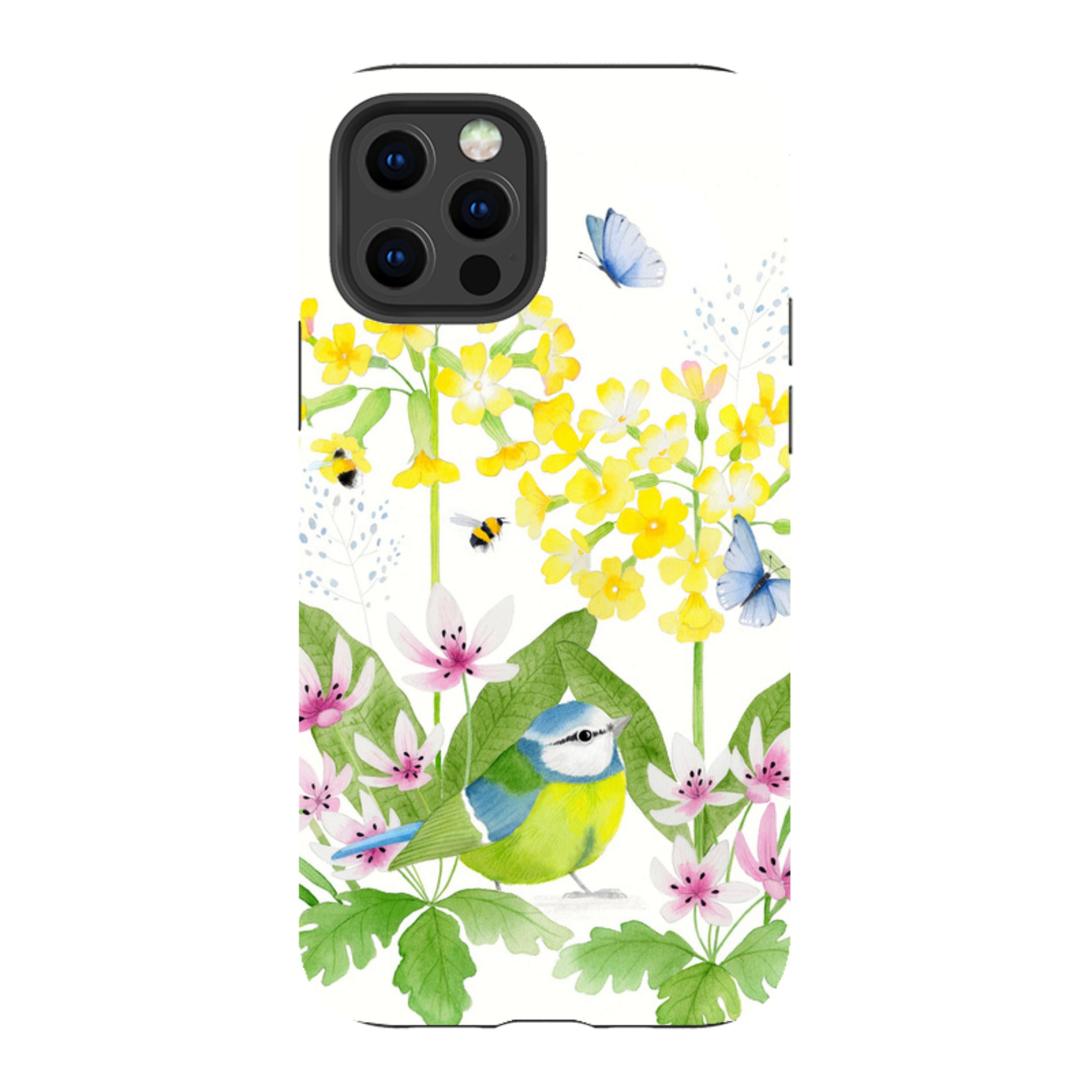 iPhone Tough Case - Blue Tit Garden By Bex Parkin