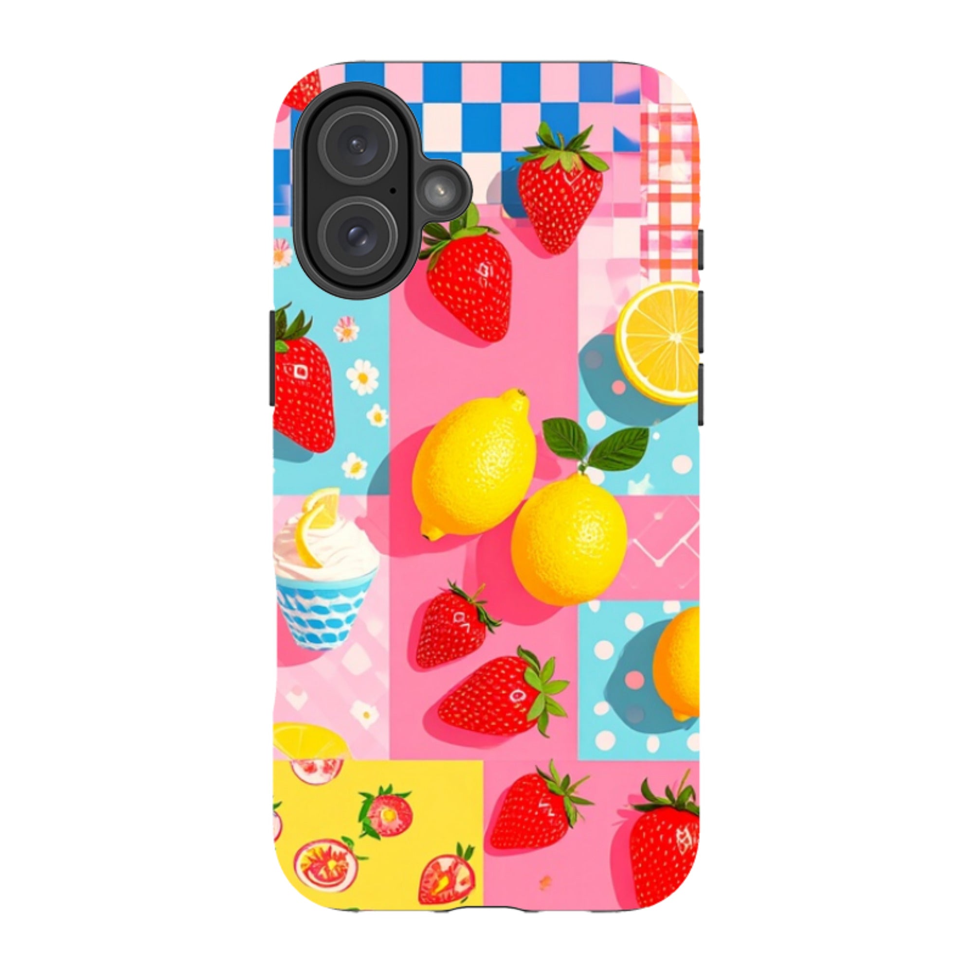 iPhone MagSafe Tough Case - Lemon Strawberry Icecream
