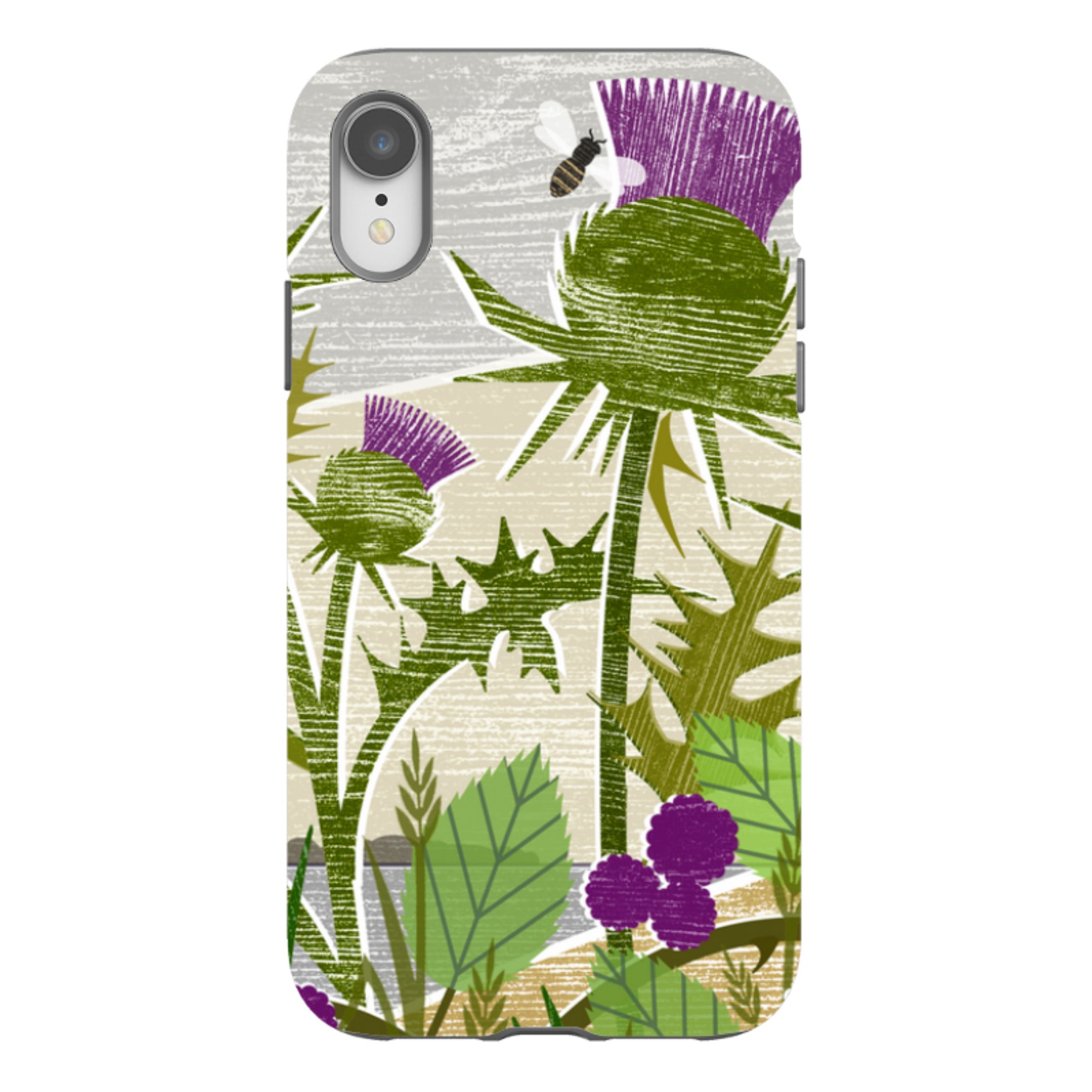 iPhone Tough Case - Purple Thistle By Liane Payne