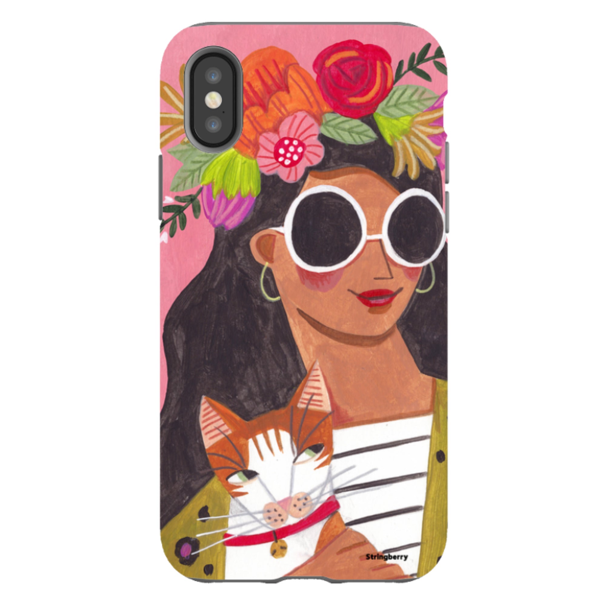 iPhone Tough Case - Woman & Cat By Caroline Bonne Muller
