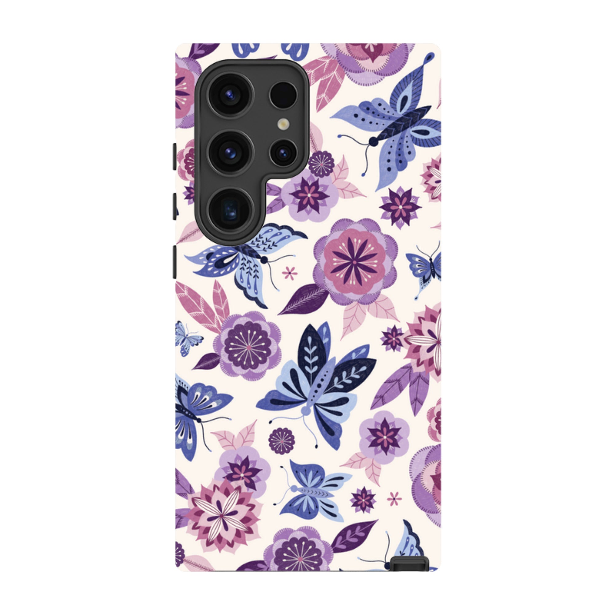 Samsung Tough Case - Butterfly Blooms Ivory By Jenny Zemanek