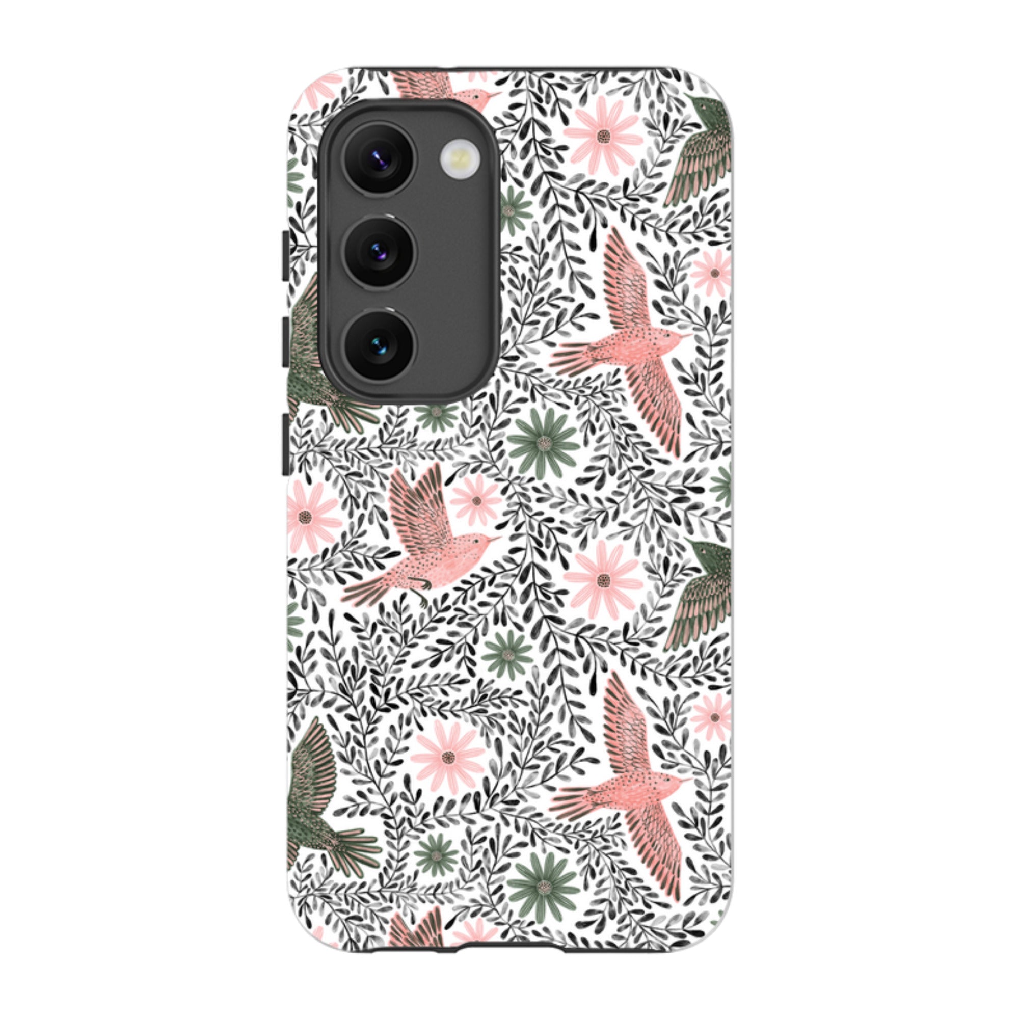 Samsung Tough Case - Bird Pattern Black By Lee Foster Wilson