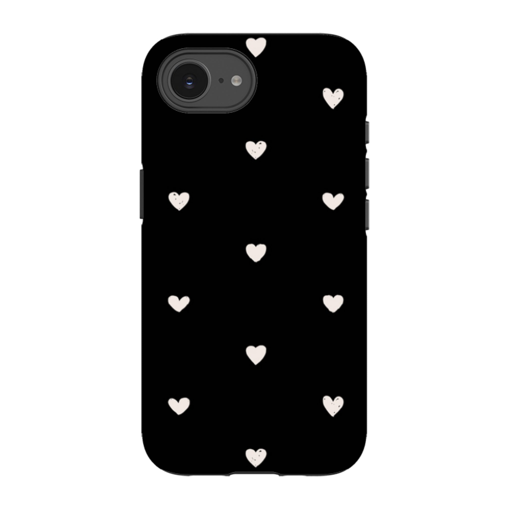 iPhone Tough Case - Hearts Black