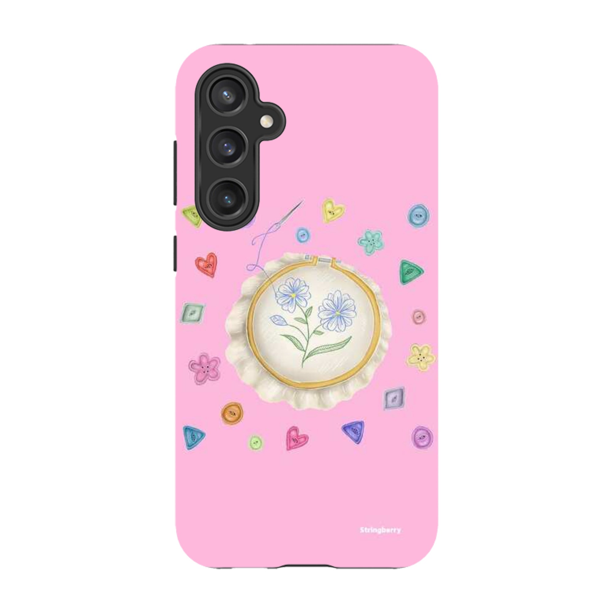 Samsung Tough Case - Flower Buttons Needlework By Catherine Rowe