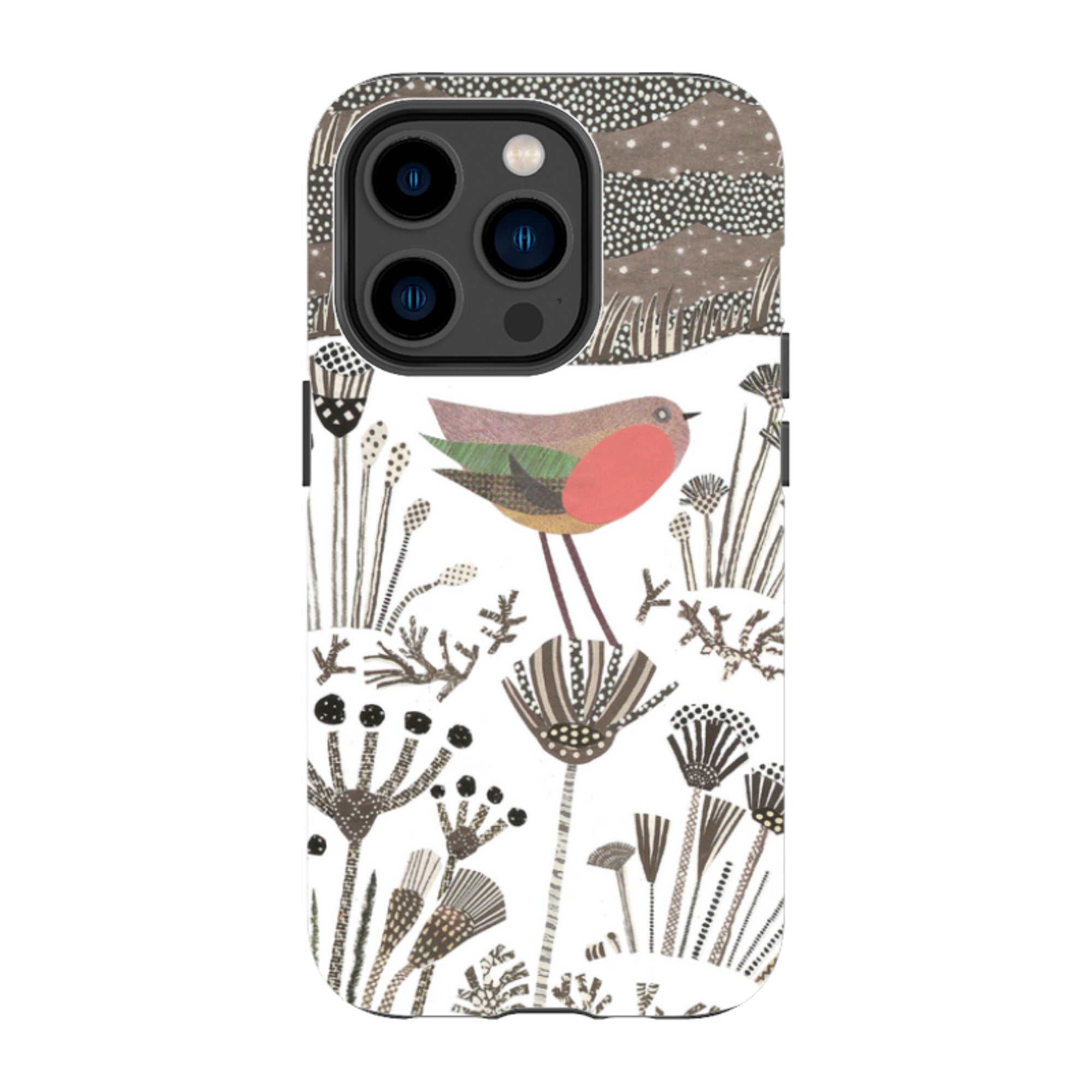 iPhone Tough Case - Robin in Snow By Jane Robbins