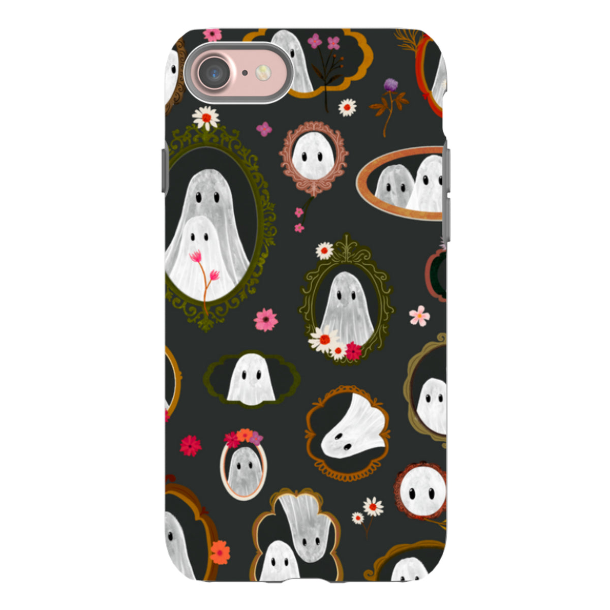 iPhone Tough Case - Framed Ghosts - Charcoal By Katherine Quinn