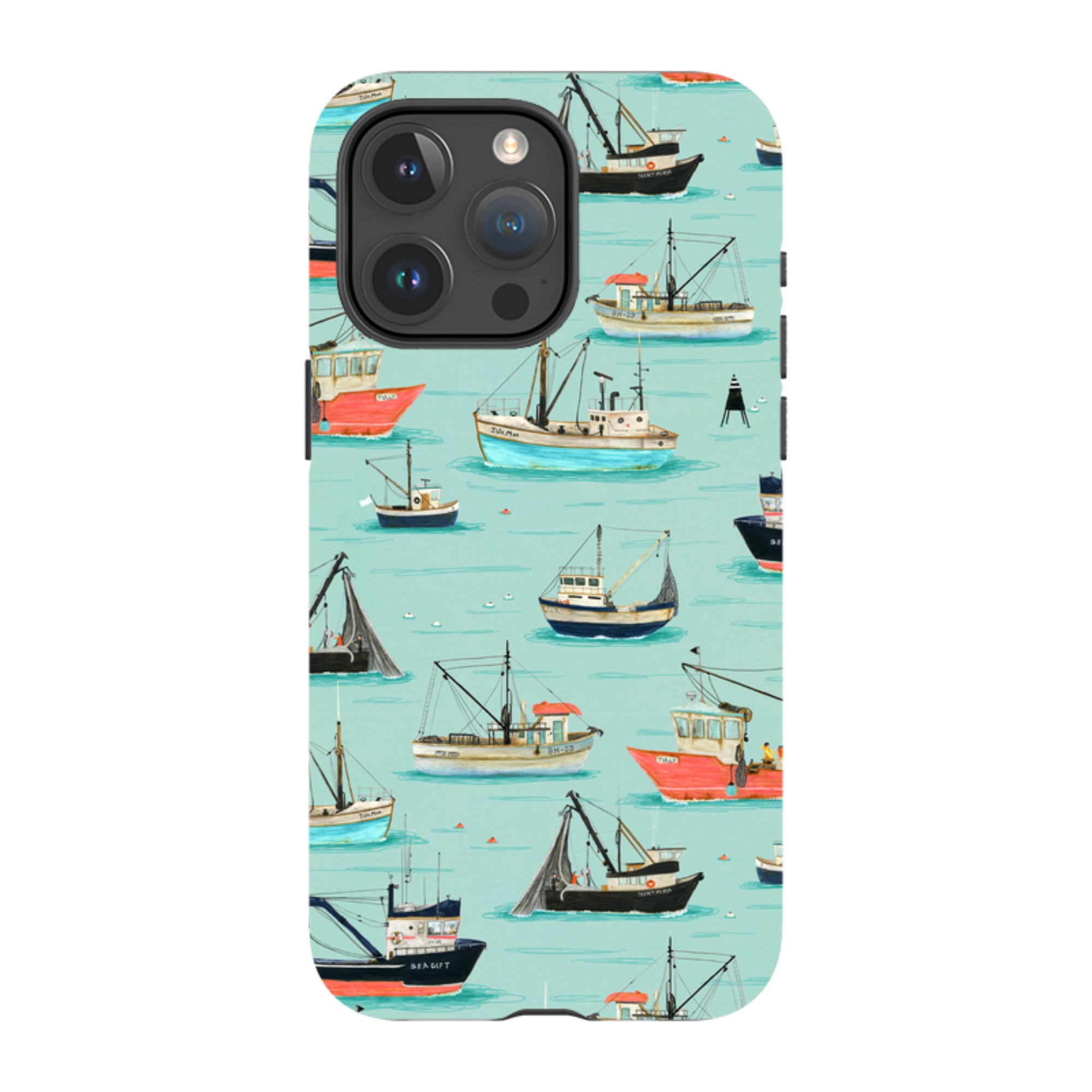 iPhone Tough Case - Fishing Boats By Katherine Quinn