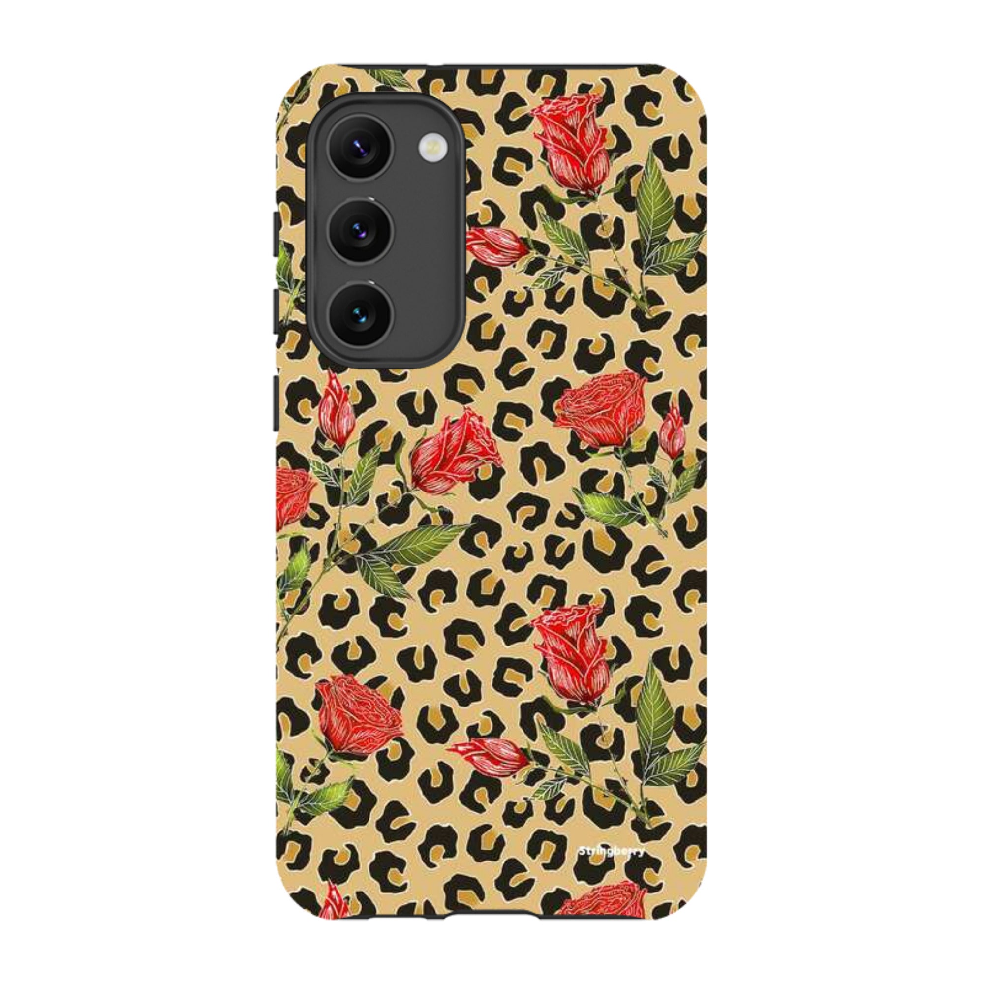 Samsung Tough Case - Leopard Print Rose Pattern By Catherine Rowe