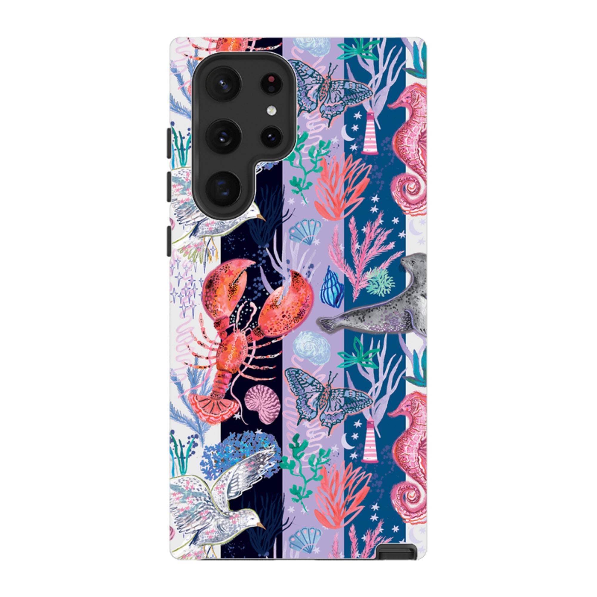 Samsung Tough  Case - Coastal Calling Stripe II By Emma Frances Grant