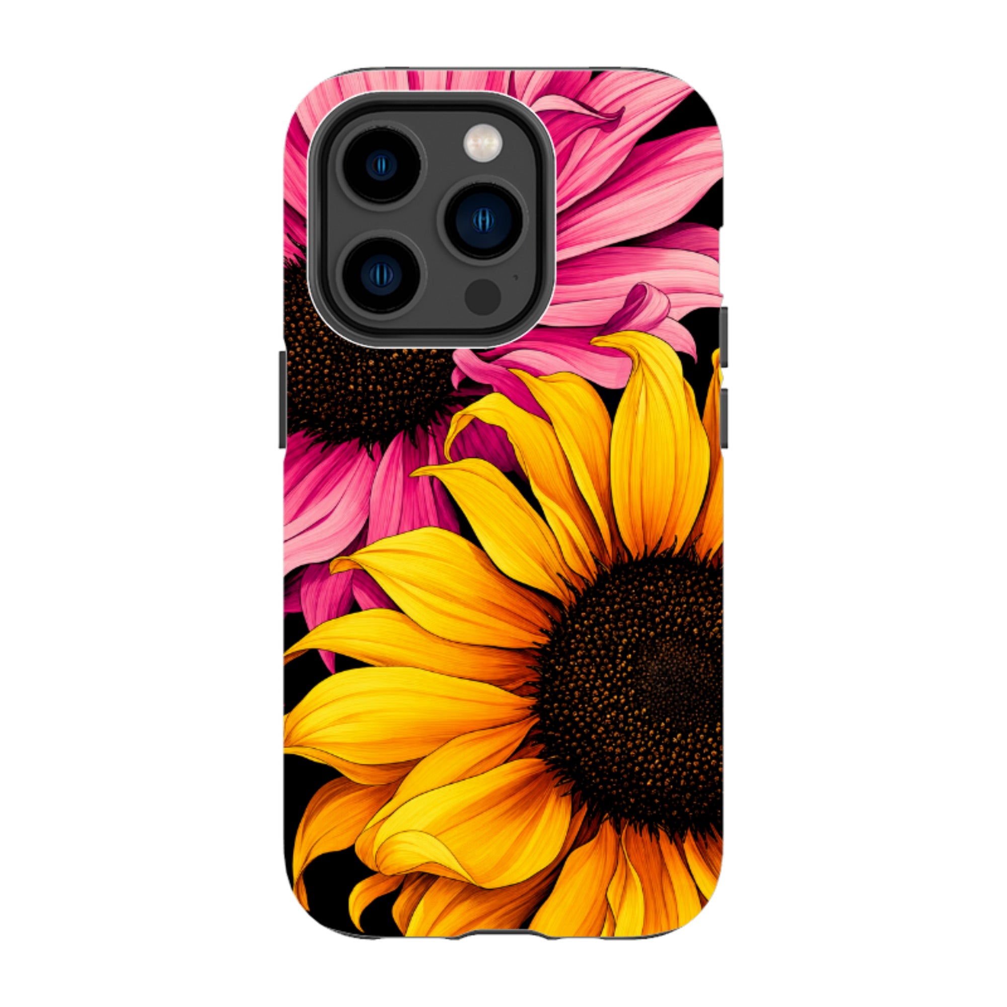 iPhone Tough Case - Yellow & Pink Sunflower
