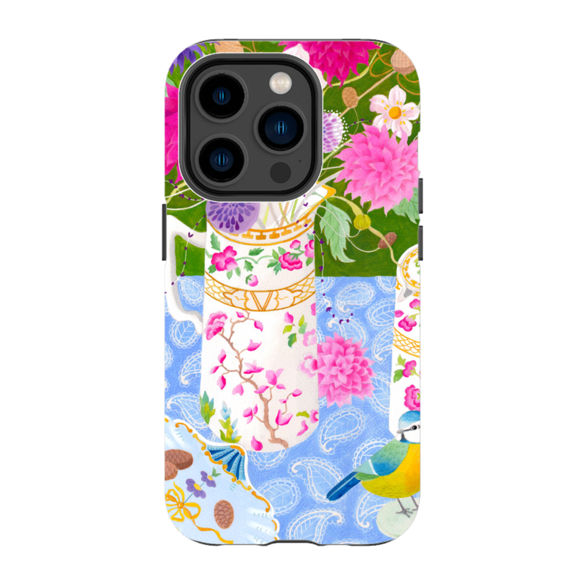 iPhone Tough Case - Dahlias By Bex Parkin