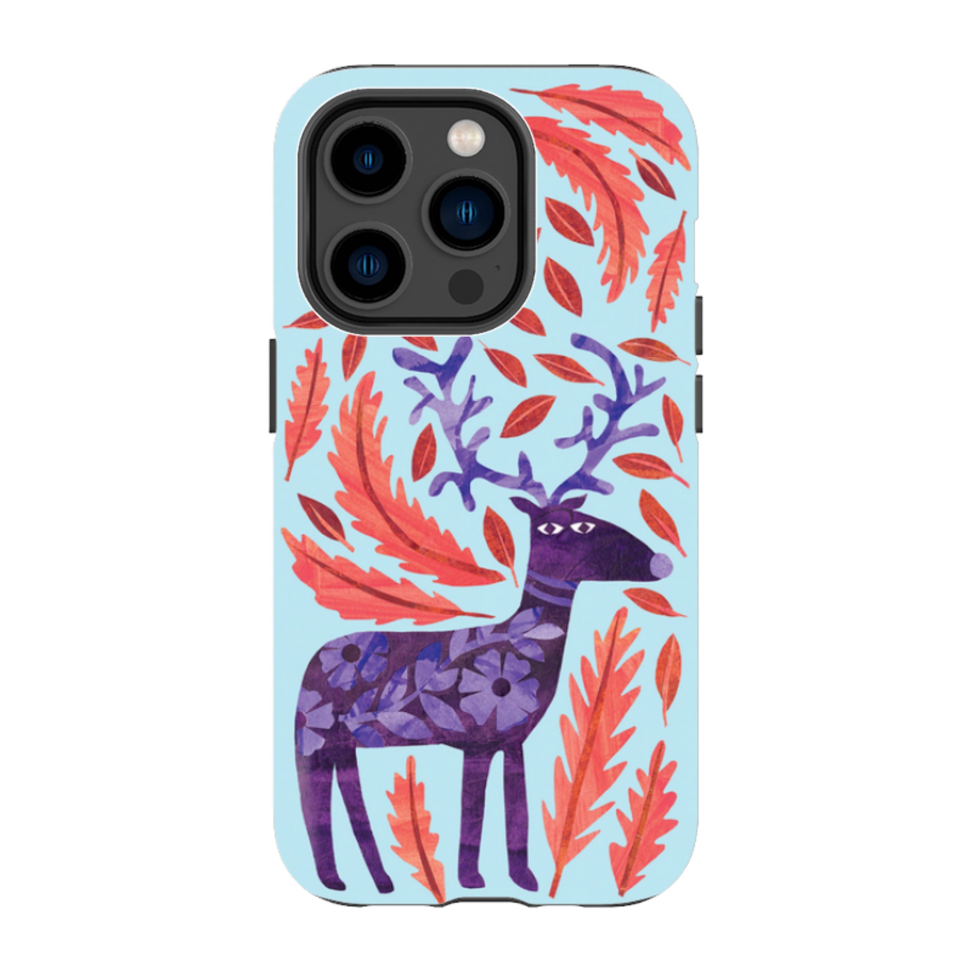 iPhone Tough Case - Purple Reindeer By Tracey English