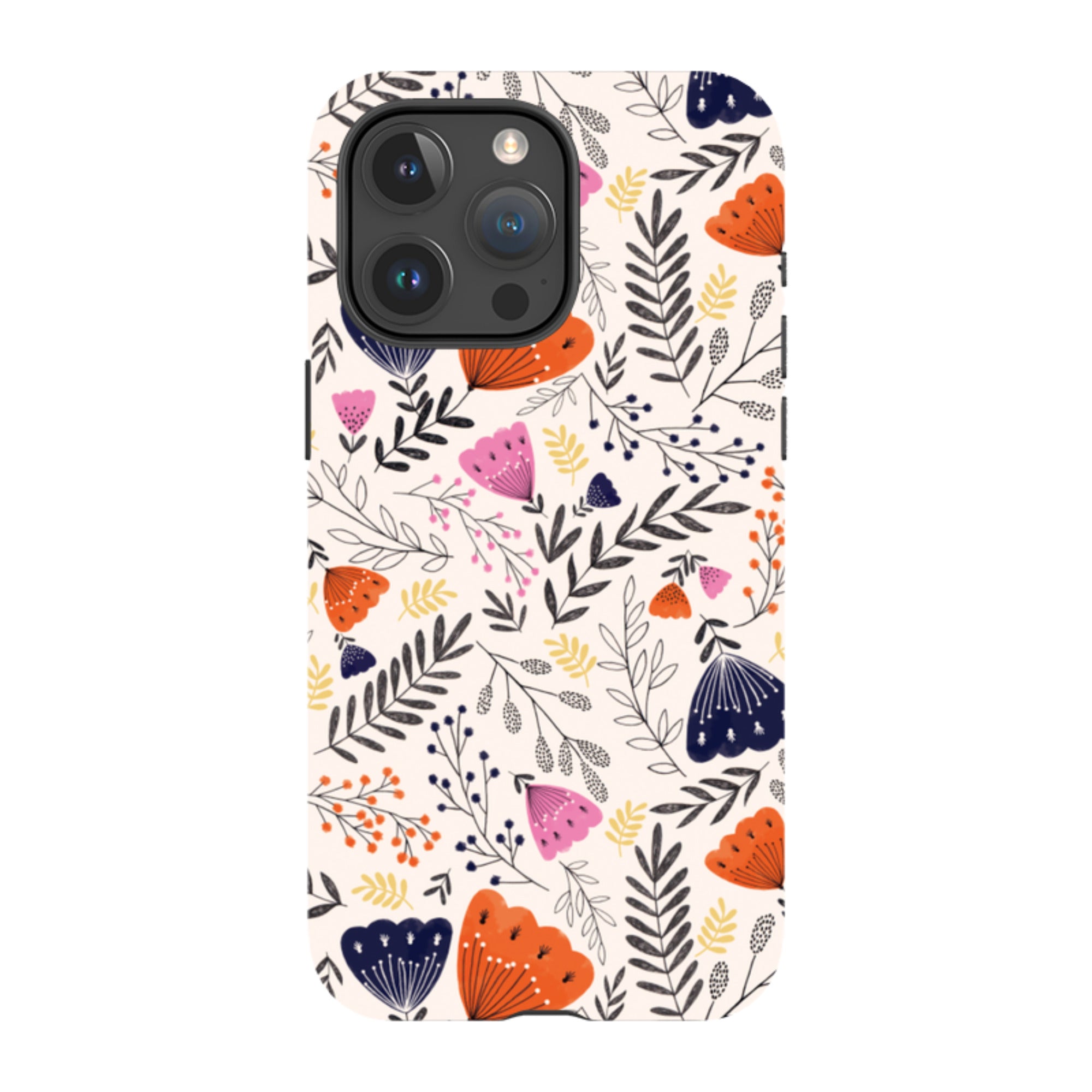 iPhone MagSafe Tough Case -  Pink Floral By Jade Mosinski