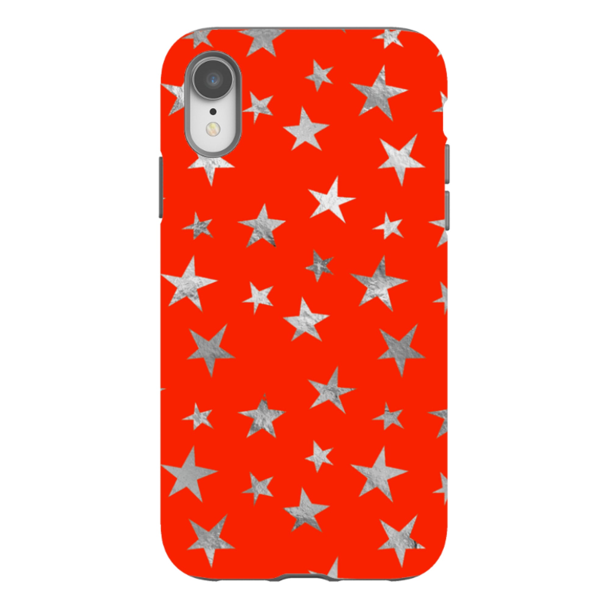 iPhone Tough Case - Red and Silver Stars