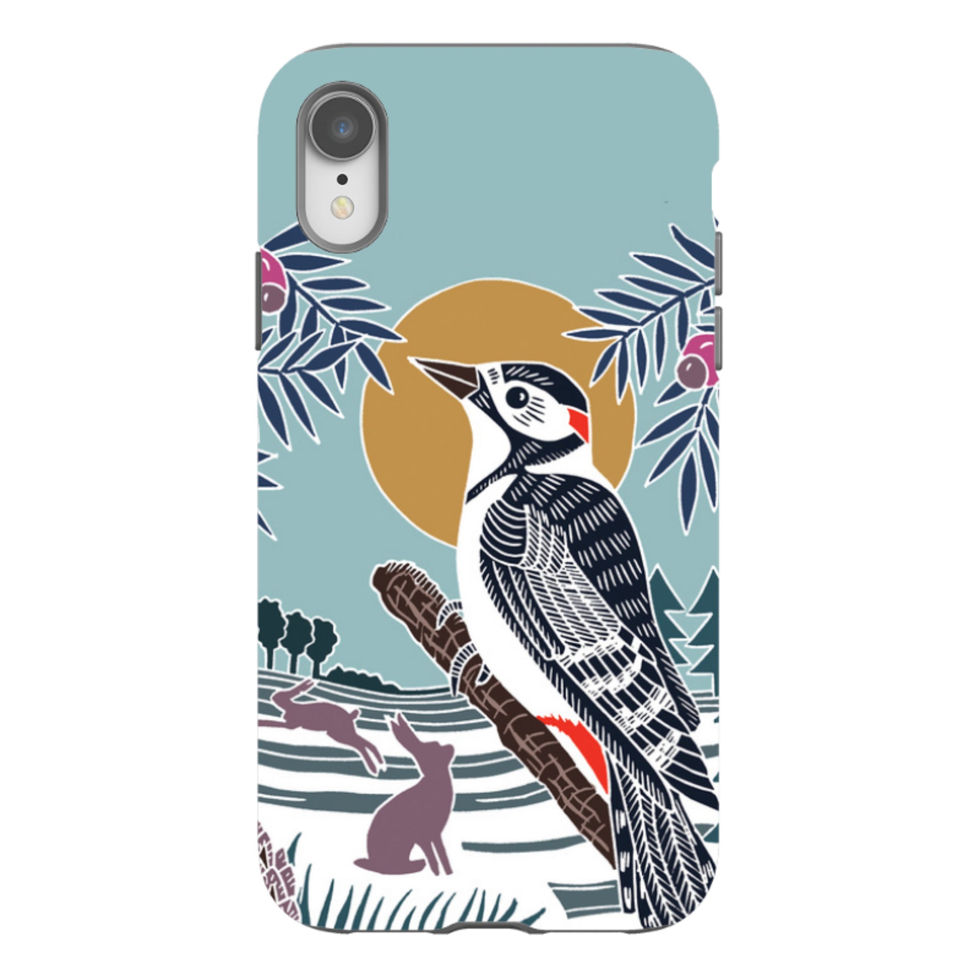 iPhone Tough Case - Woodpecker Brown By Kate Heiss