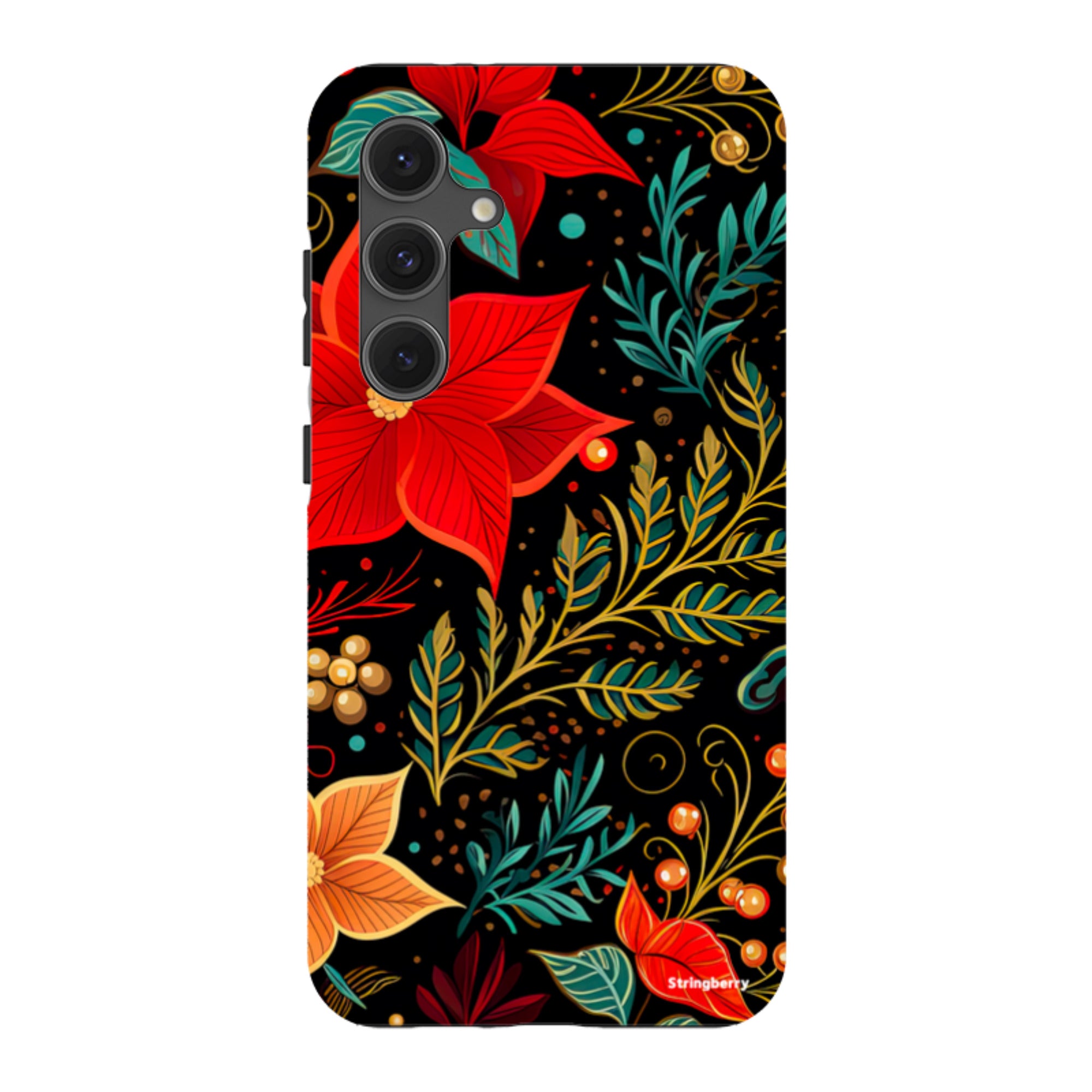 Samsung Tough Case -Red Winter Floral II