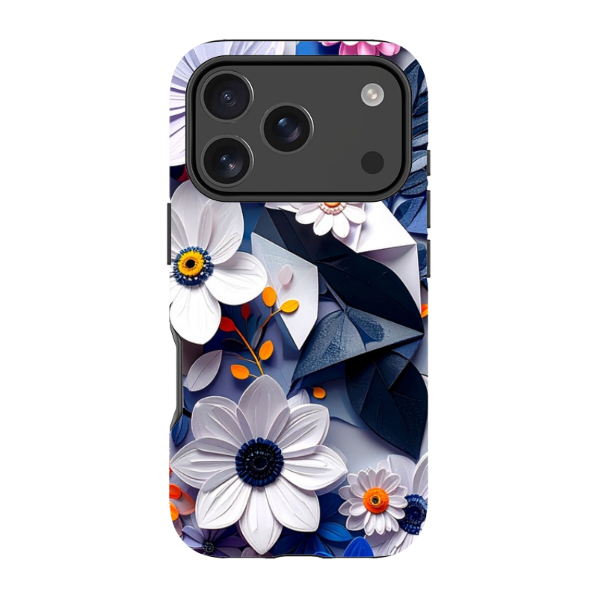 iPhone MagSafe Tough Case - Summer Blue Florals