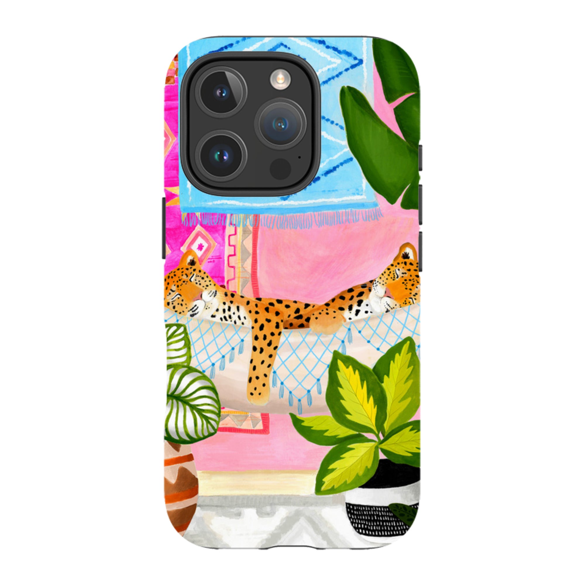 iPhone MagSafe Tough Case - Leopards in Hammock By Bex Parkin