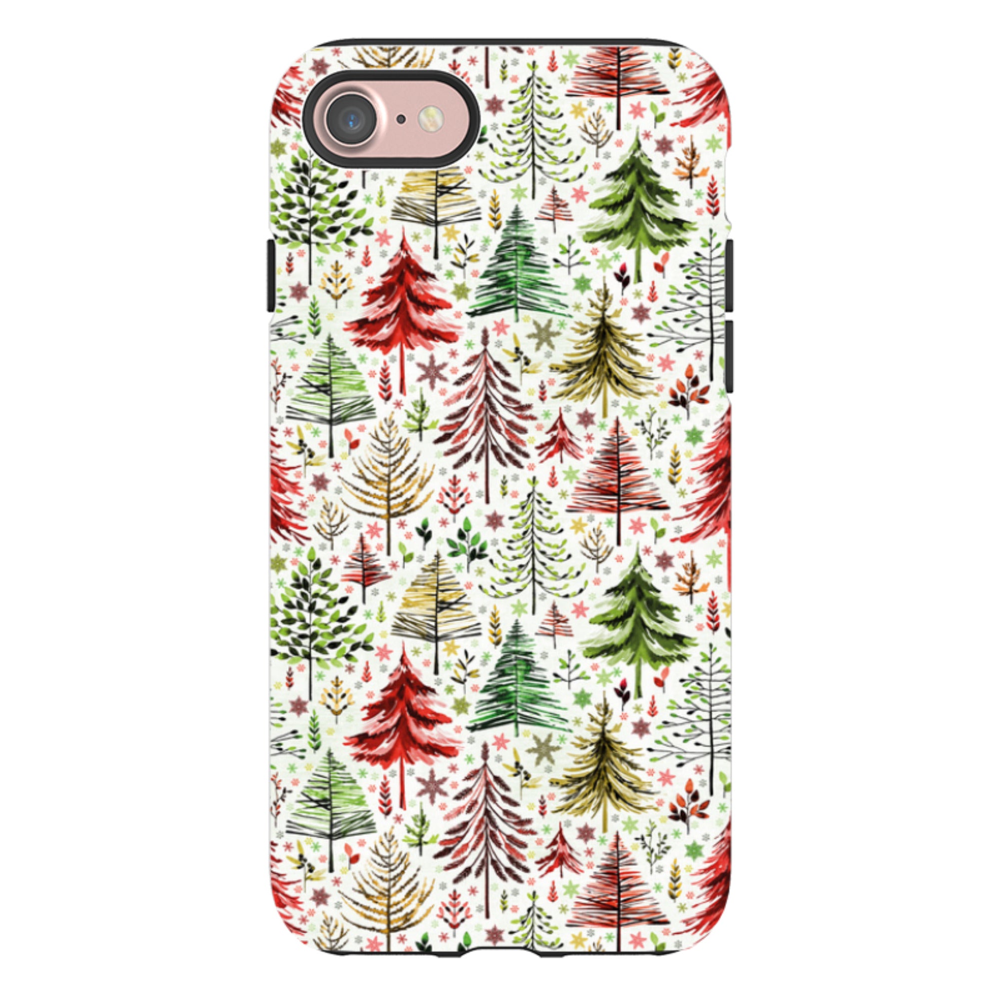 iPhone Tough Case - Xmas Trees By Elisabeth Haager