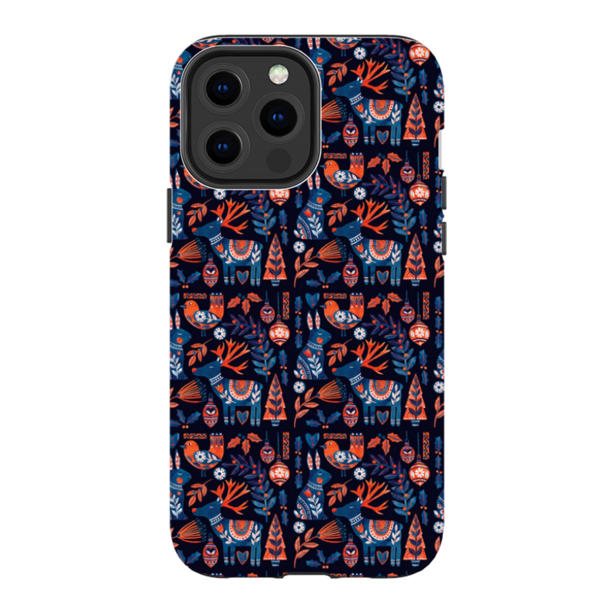 iPhone Tough Case - Scandi Animals Dark By Tracey English