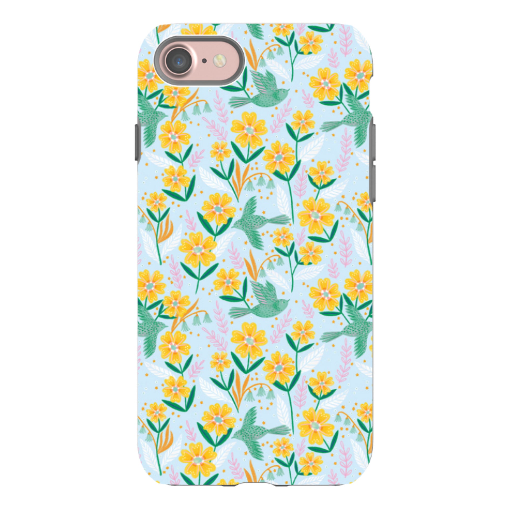 iPhone Tough Case - Sweet Birds Blue By Lee Foster Wilson