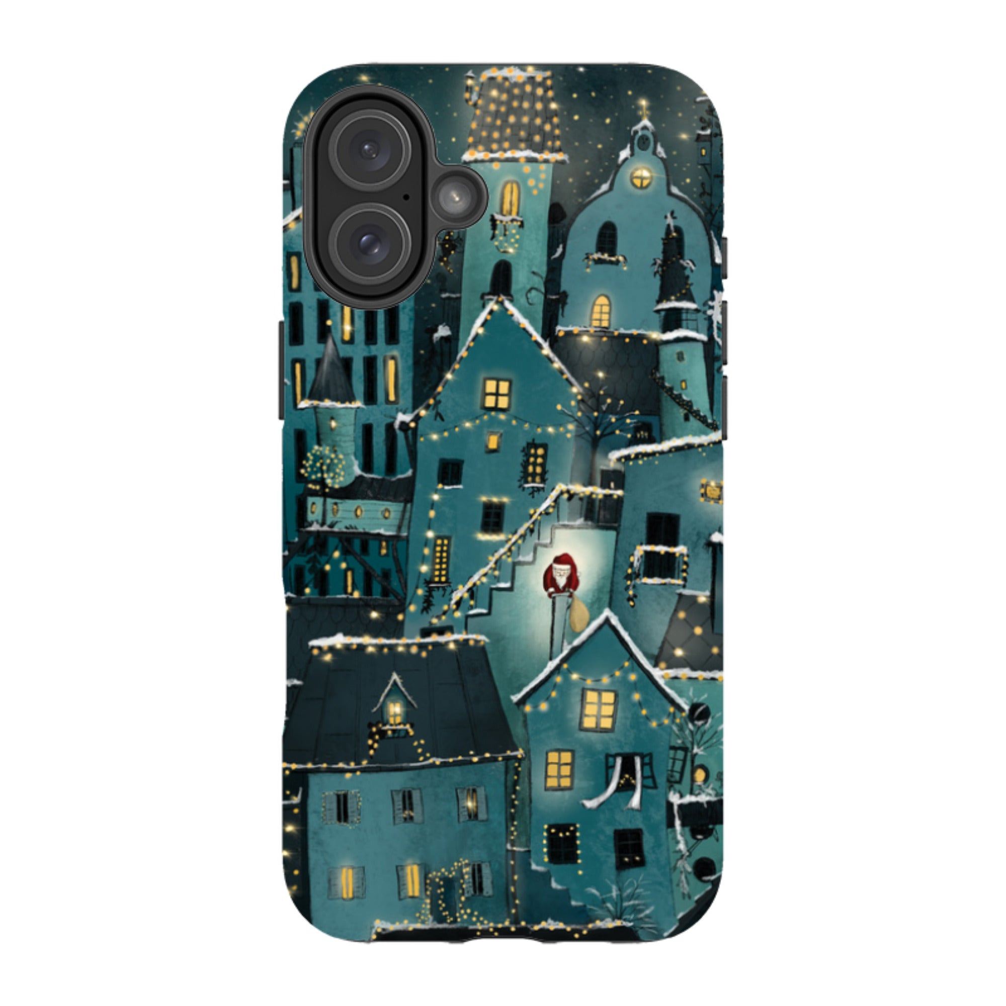 iPhone Tough Case - Citywinkles Blue By Maja Lindberg