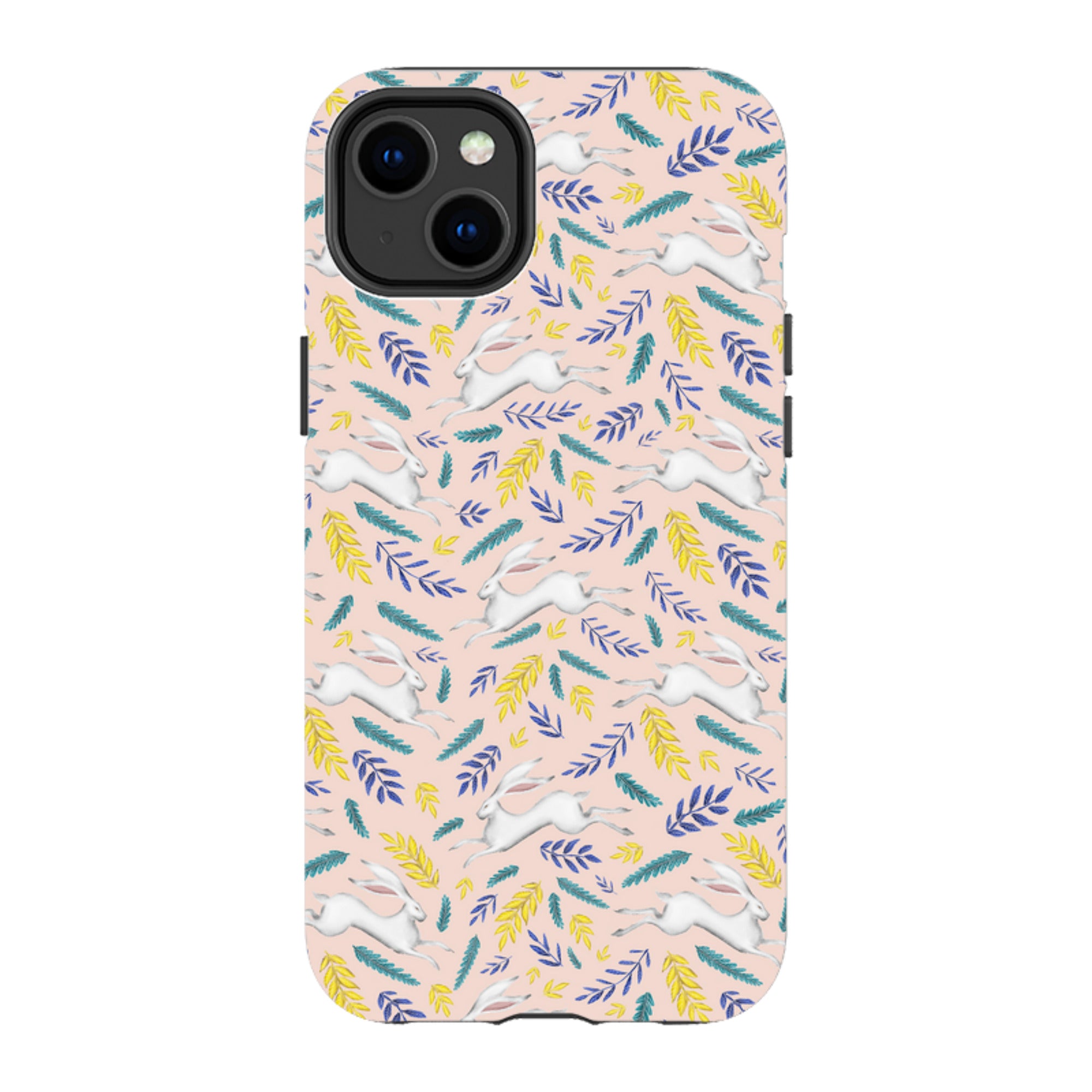 iPhone Tough Case - White Hare Pattern By Catherine Rowe