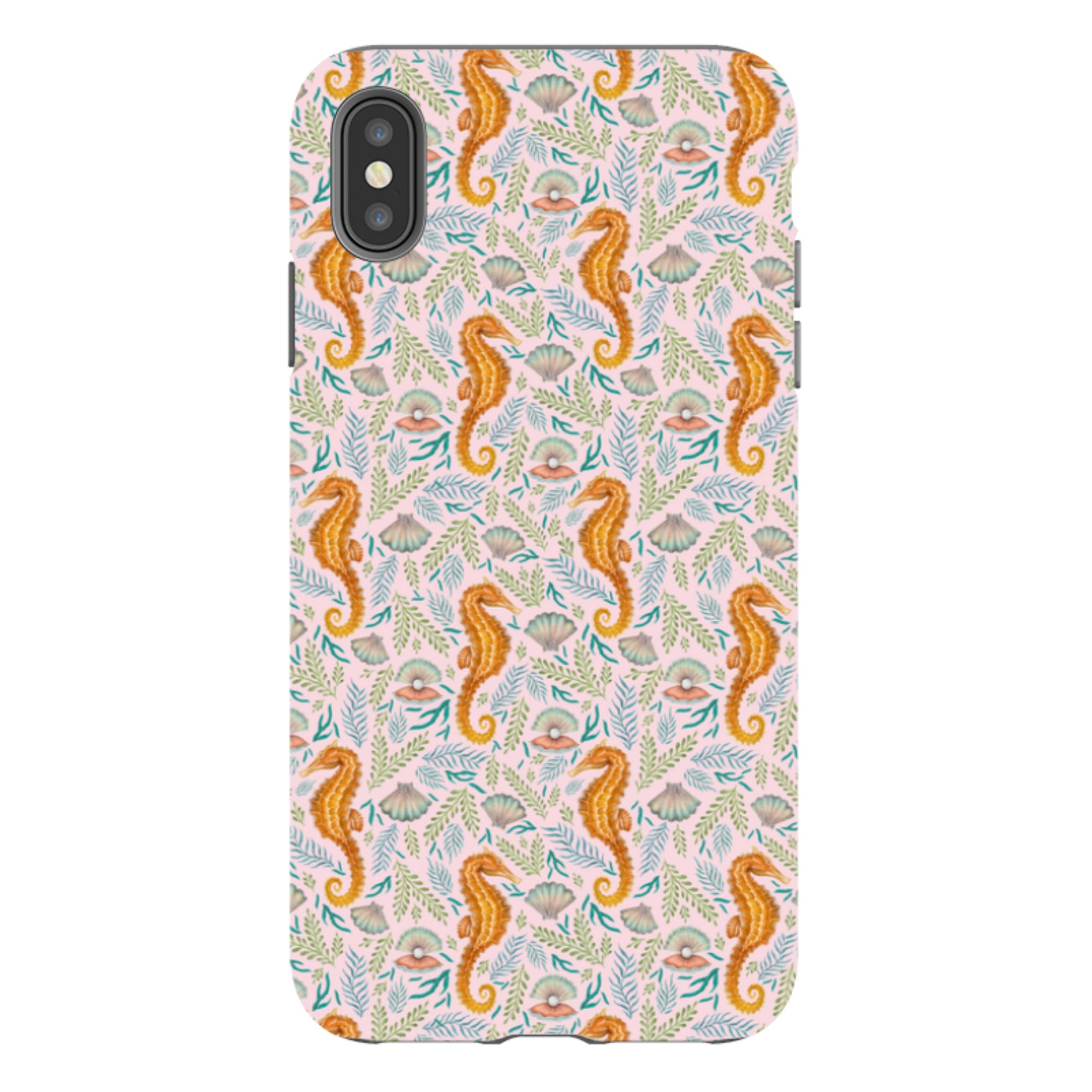 iPhone Tough Case - Seahorse Pink By Catherine Rowe