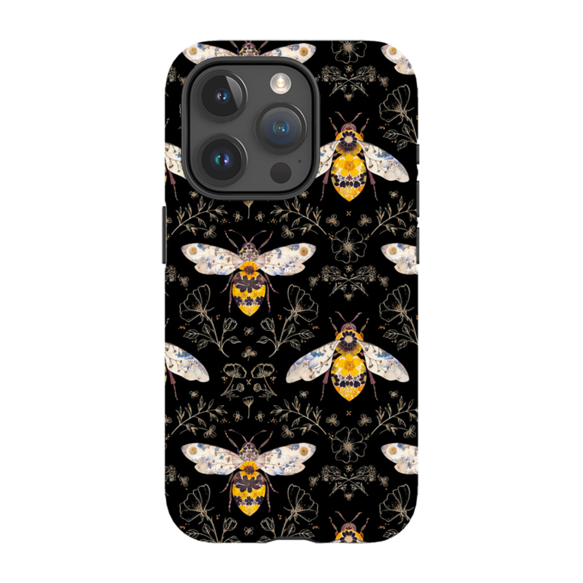 iPhone Tough Case - Midnight Bumble Bee Multi By Helen Ahpornsiri