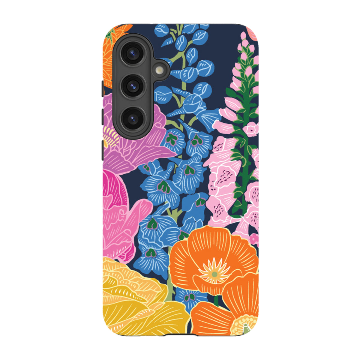 Samsung Tough Case - Flower Garden Navy By Kate Heiss