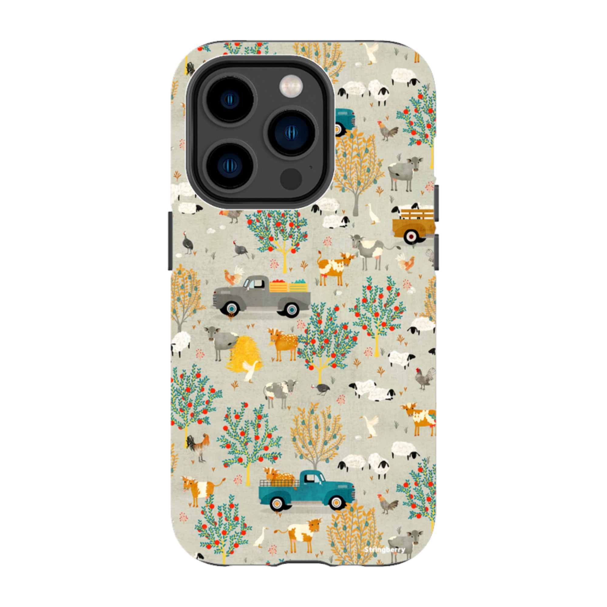 iPhone MagSafe Tough Case -  Farm Life Grey By Katherine Quinn