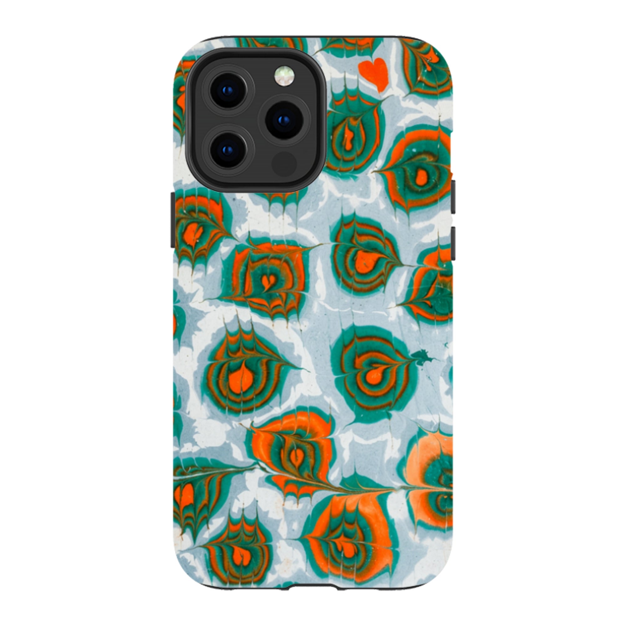 iPhone MagSafe Tough Case - Teal & Orange Marble