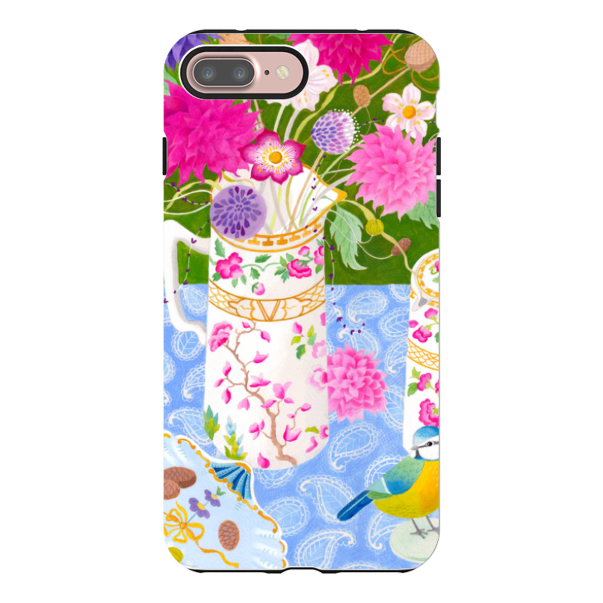 iPhone Tough Case - Dahlias By Bex Parkin