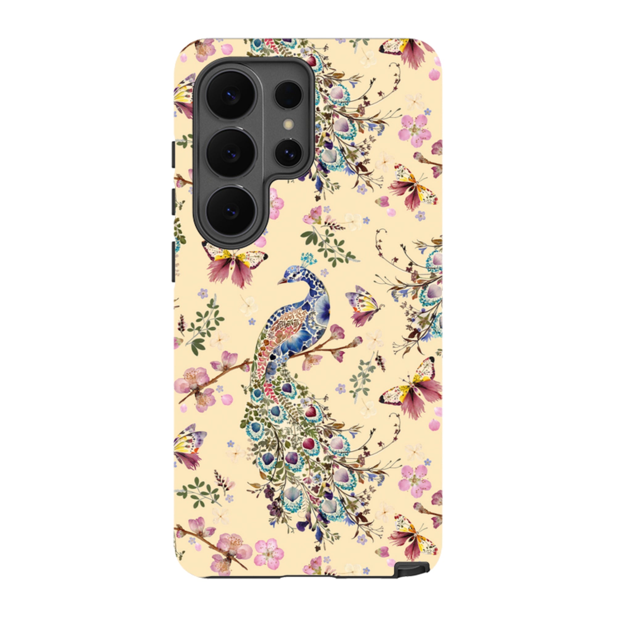 Samsung Tough Case - Peacock and Cherry Blossoms Lilly By Helen Ahpornsiri
