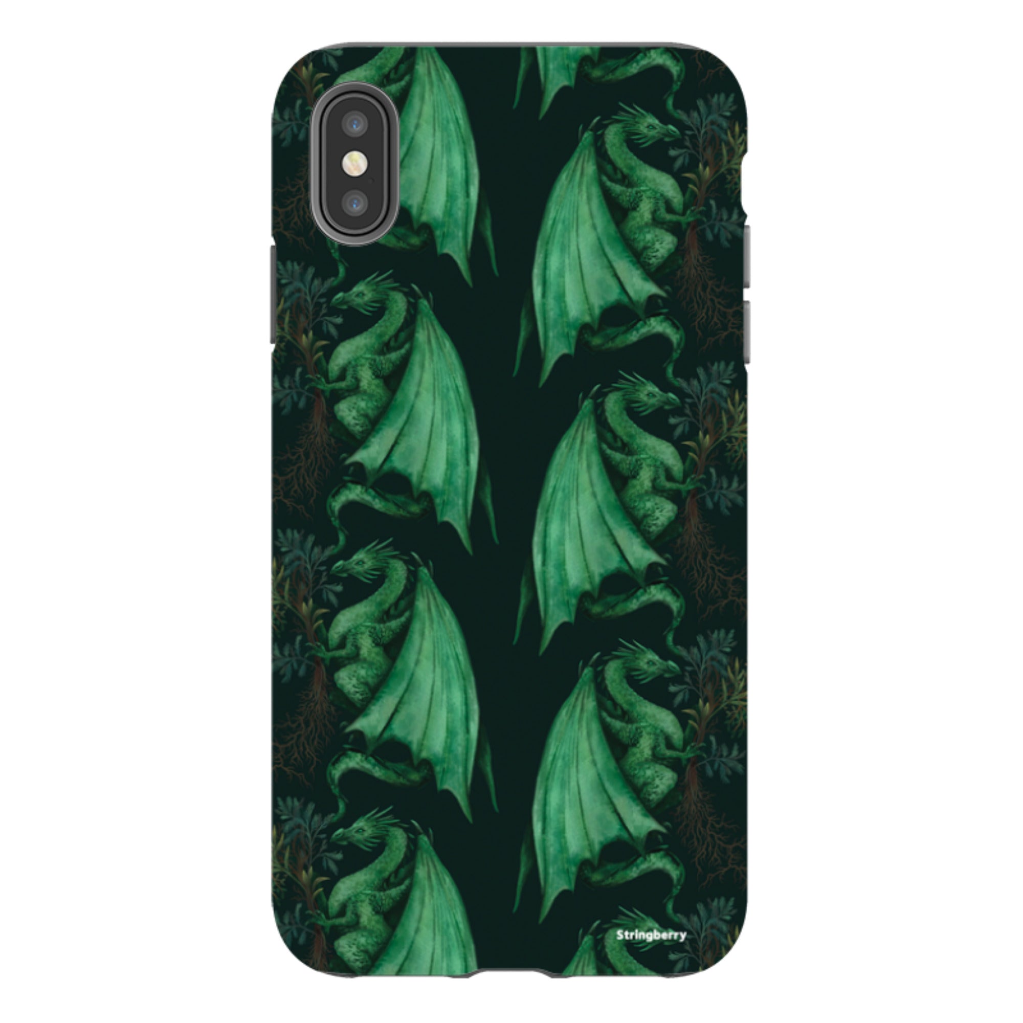 iPhone Tough Case - Arbor Dragon Pattern By Anna Stead